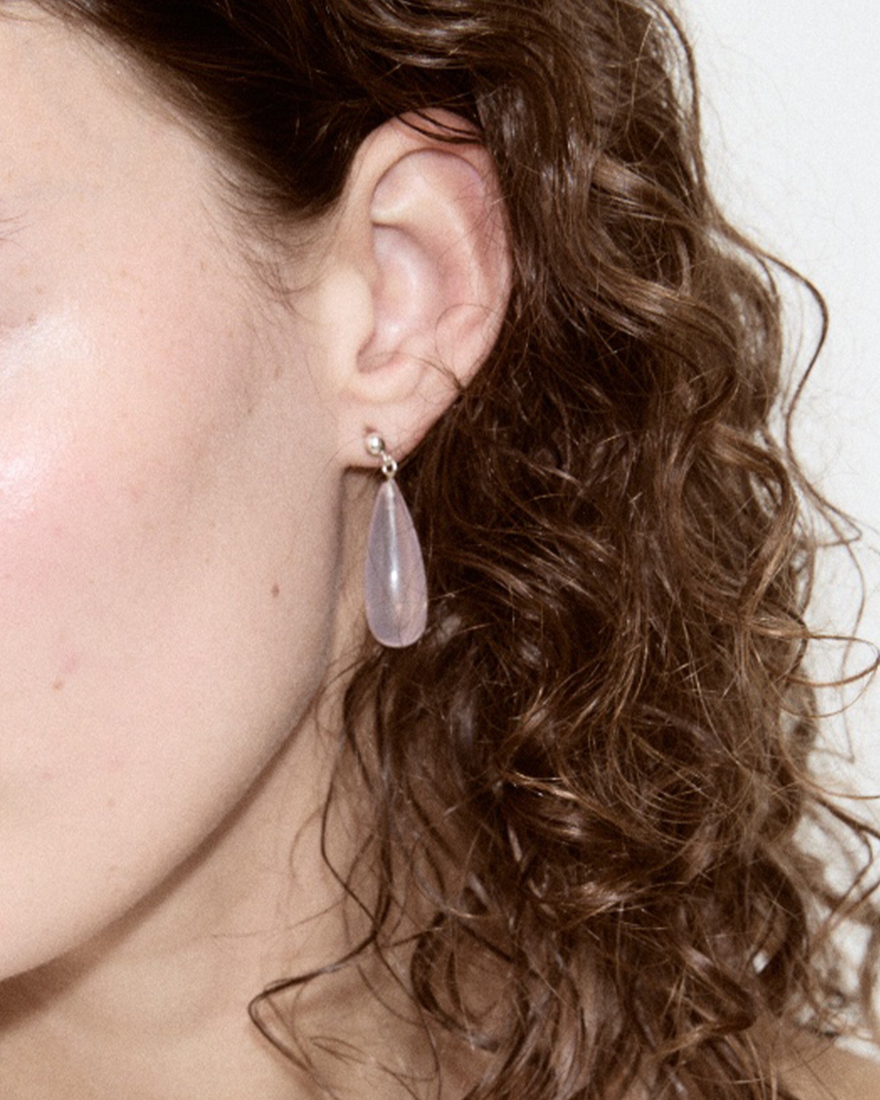 Ear Drop — Rose Quartz
