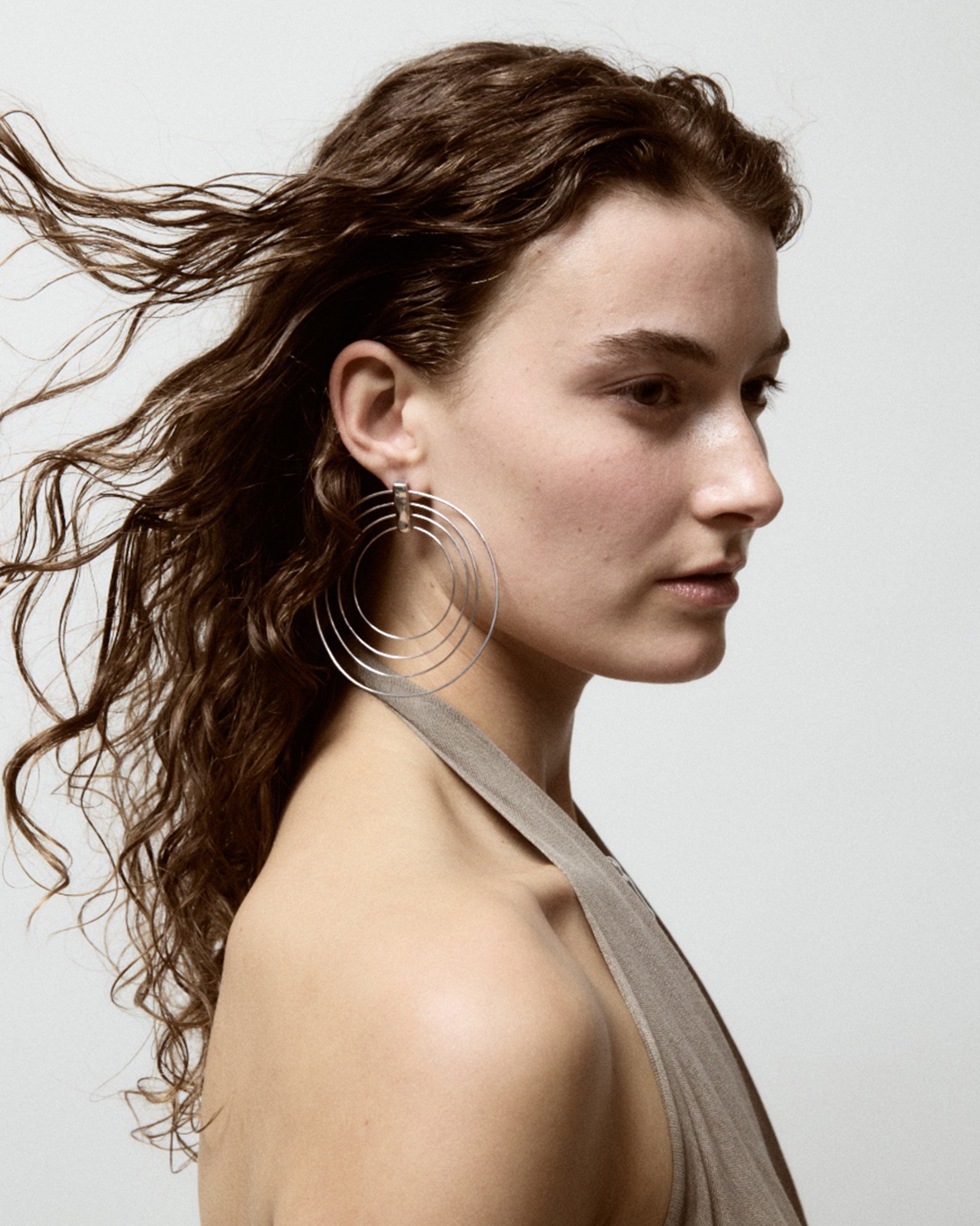 Multi Hoop Earrings — Rhodium