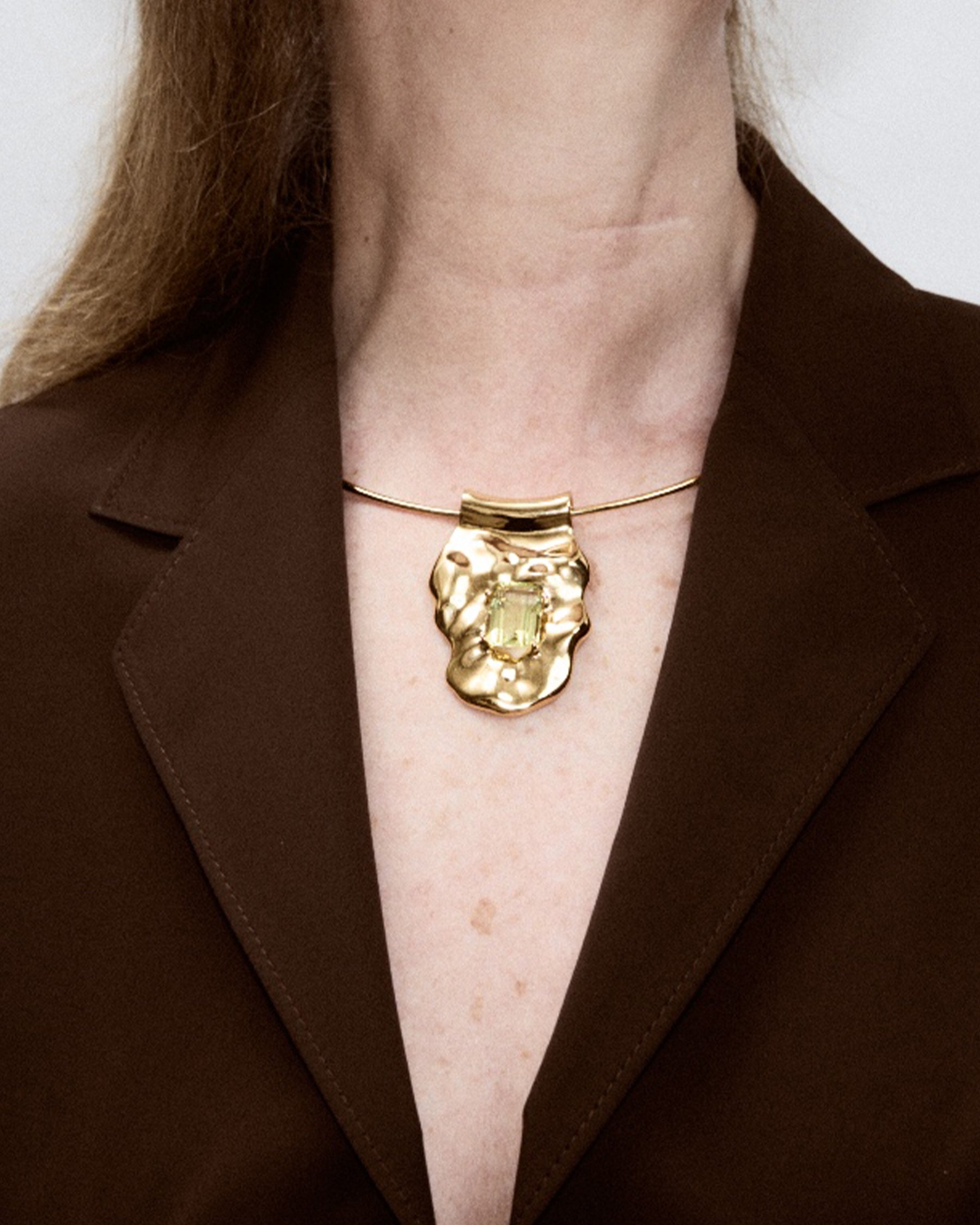 Necktube — Gold Vermeil & Lemon Citrine