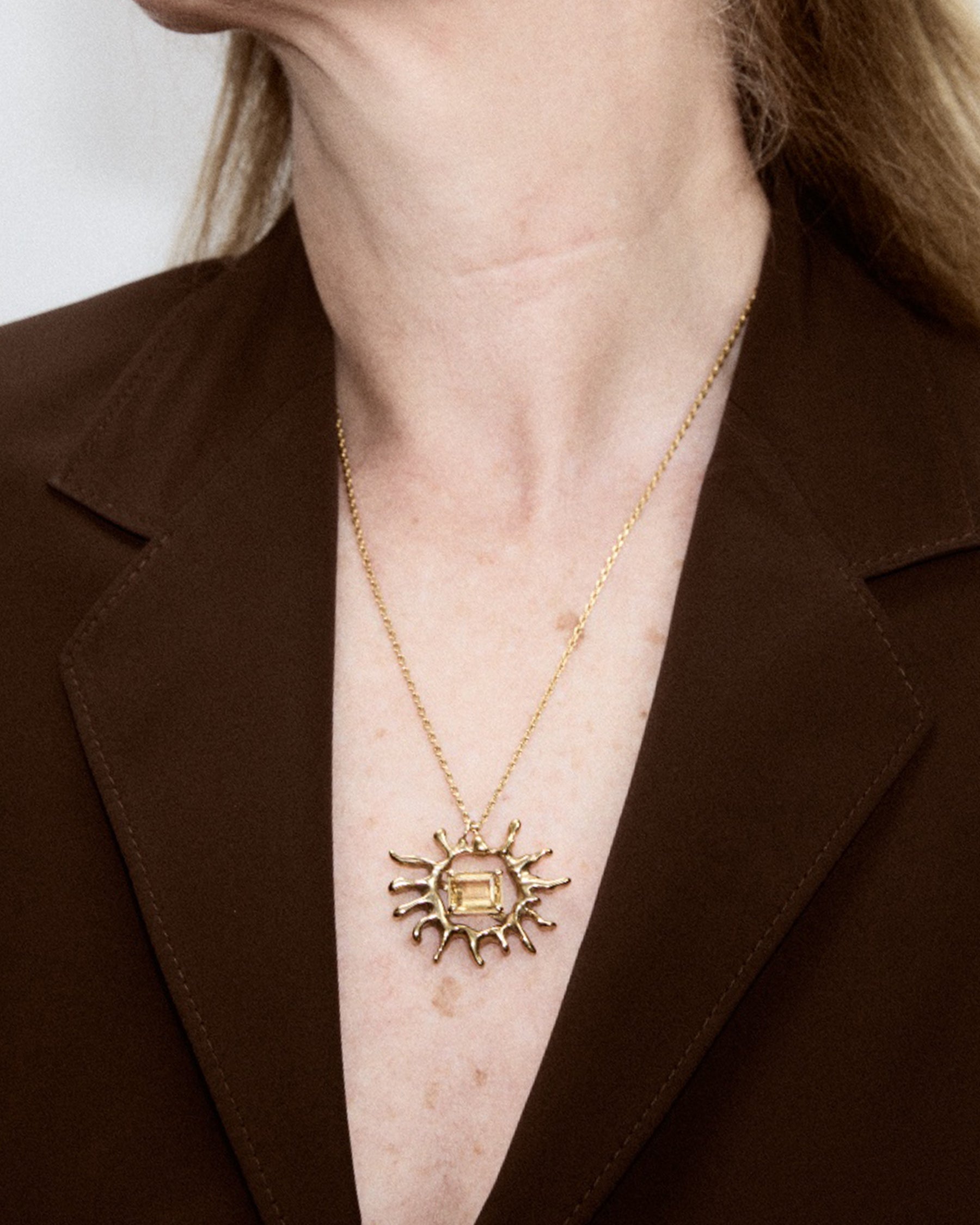 Sun Necklace — Citrine
