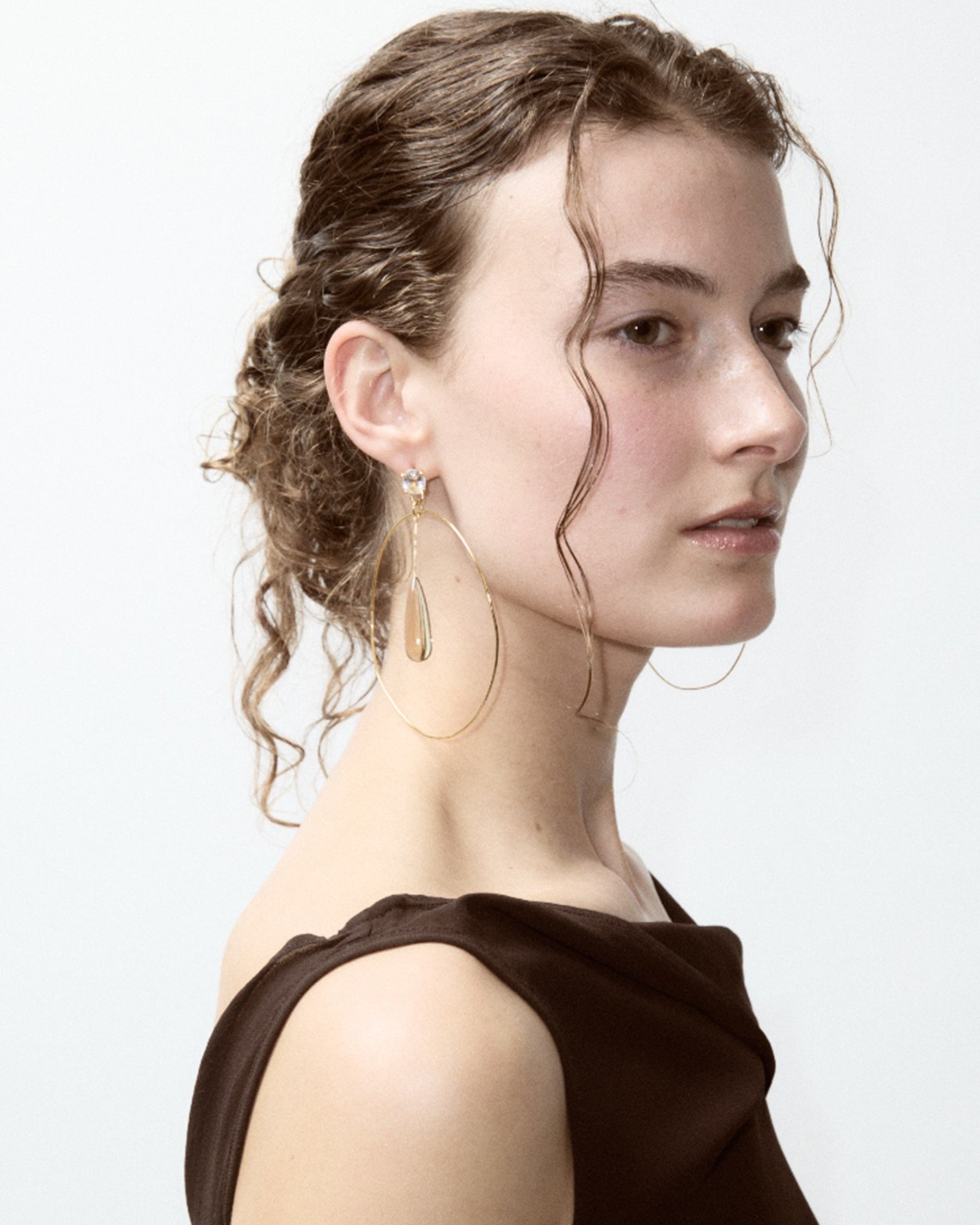 Hoop Earring — Citrine