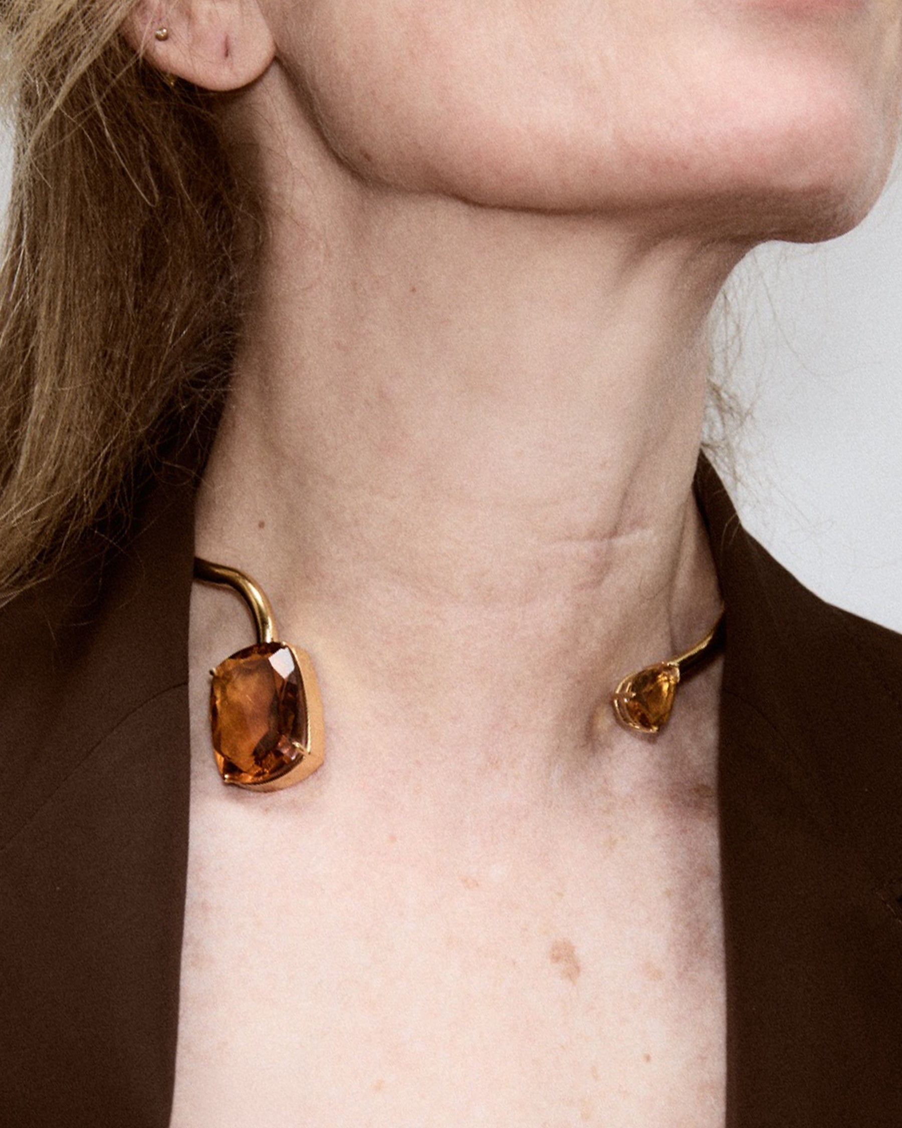 Choker 2 Stones — Citrine