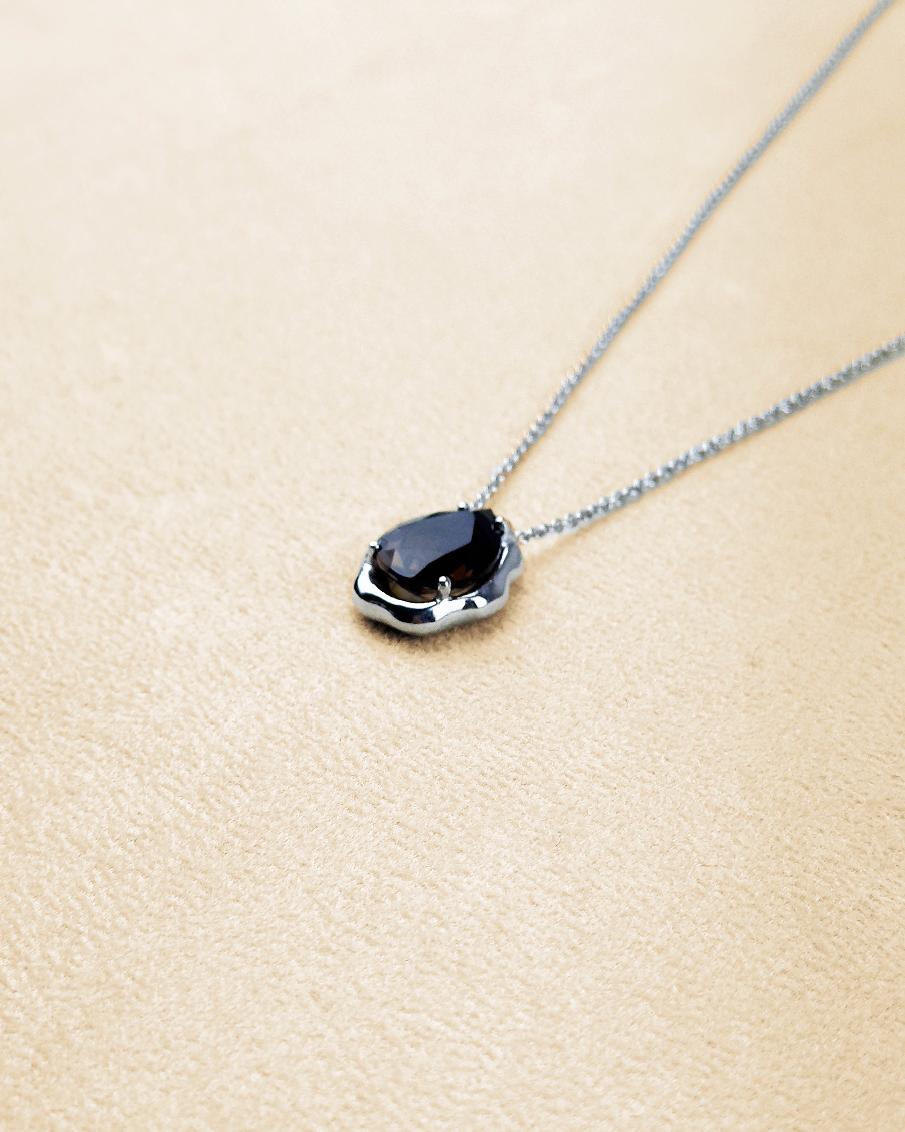 Teardrop Necklace — Silver