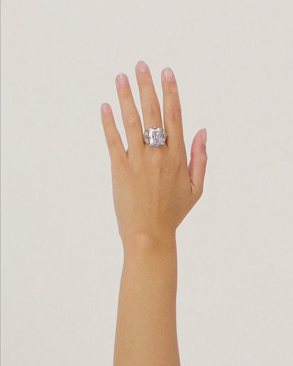 8 Prong Ring — Silver