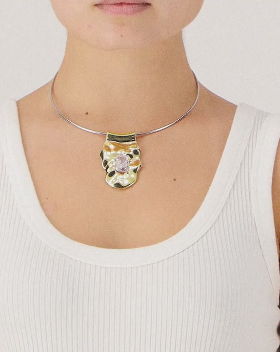 Necktube — Gold Vermeil & Lemon Citrine