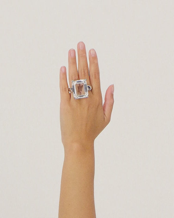 2 Finger Ring — Mountain Crystal