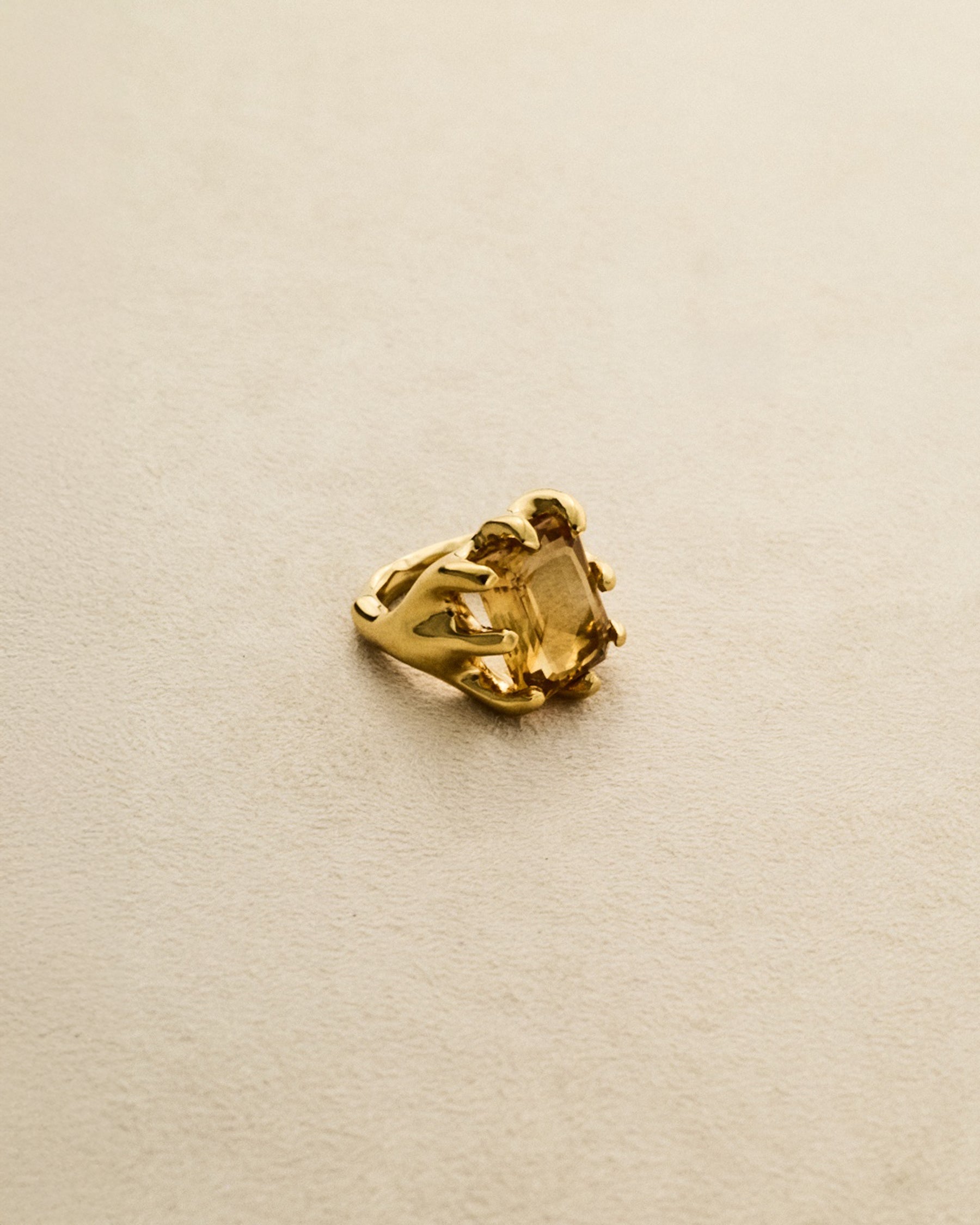 8 Prong Ring — Citrine