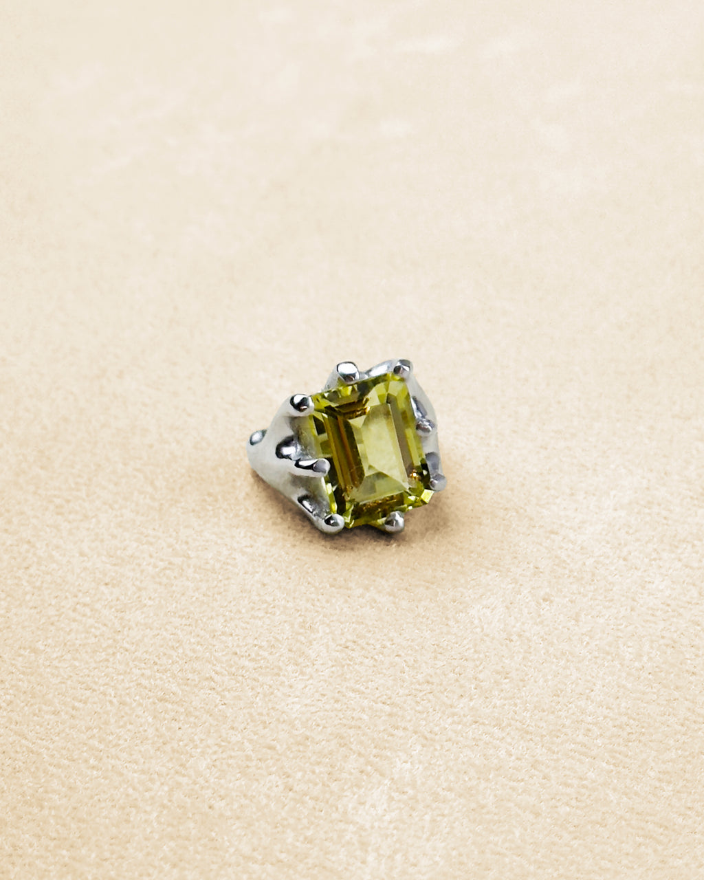 8 Prong Ring — Lemon Citrine
