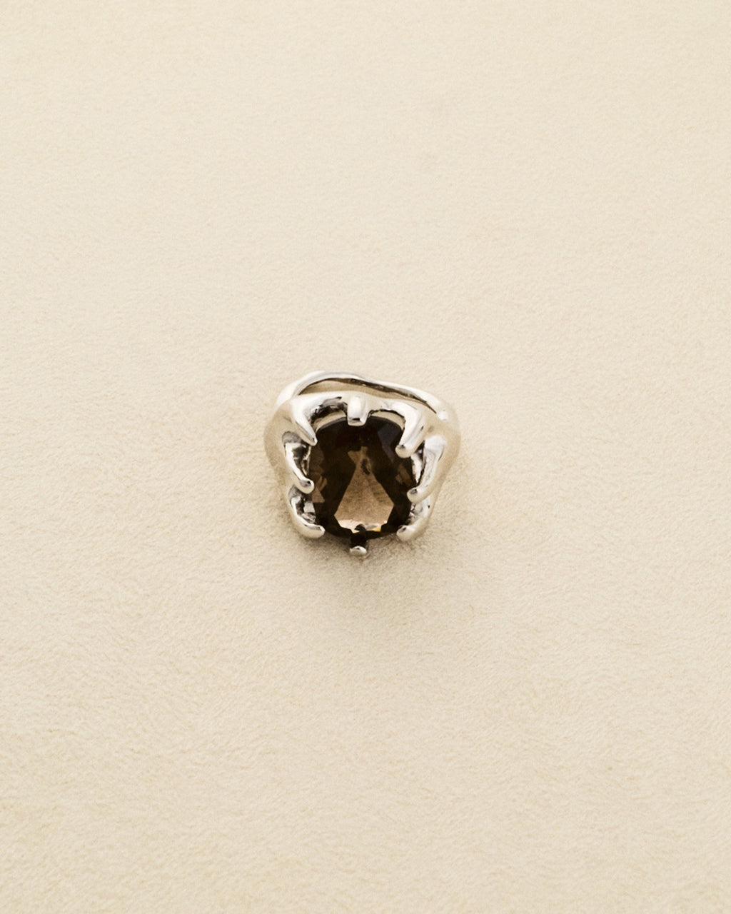 8 Prong Ring — Smoked Quartz