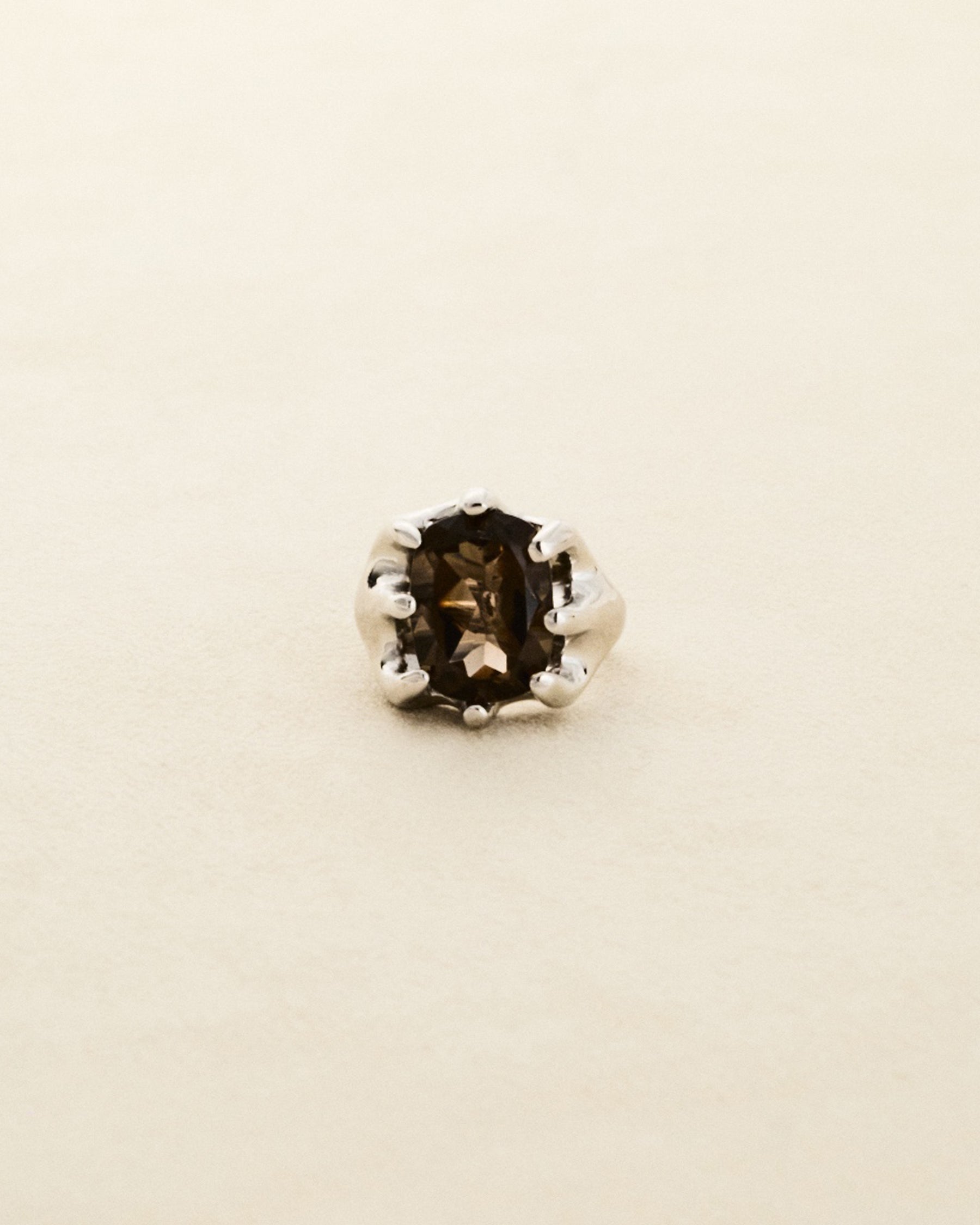 8 Prong Ring — Smoked Quartz