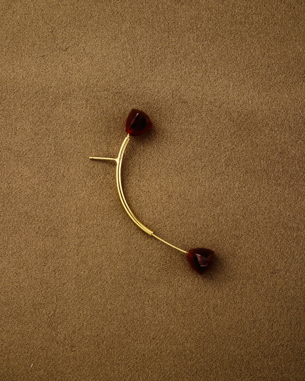 Antenna Earring — Carnelian
