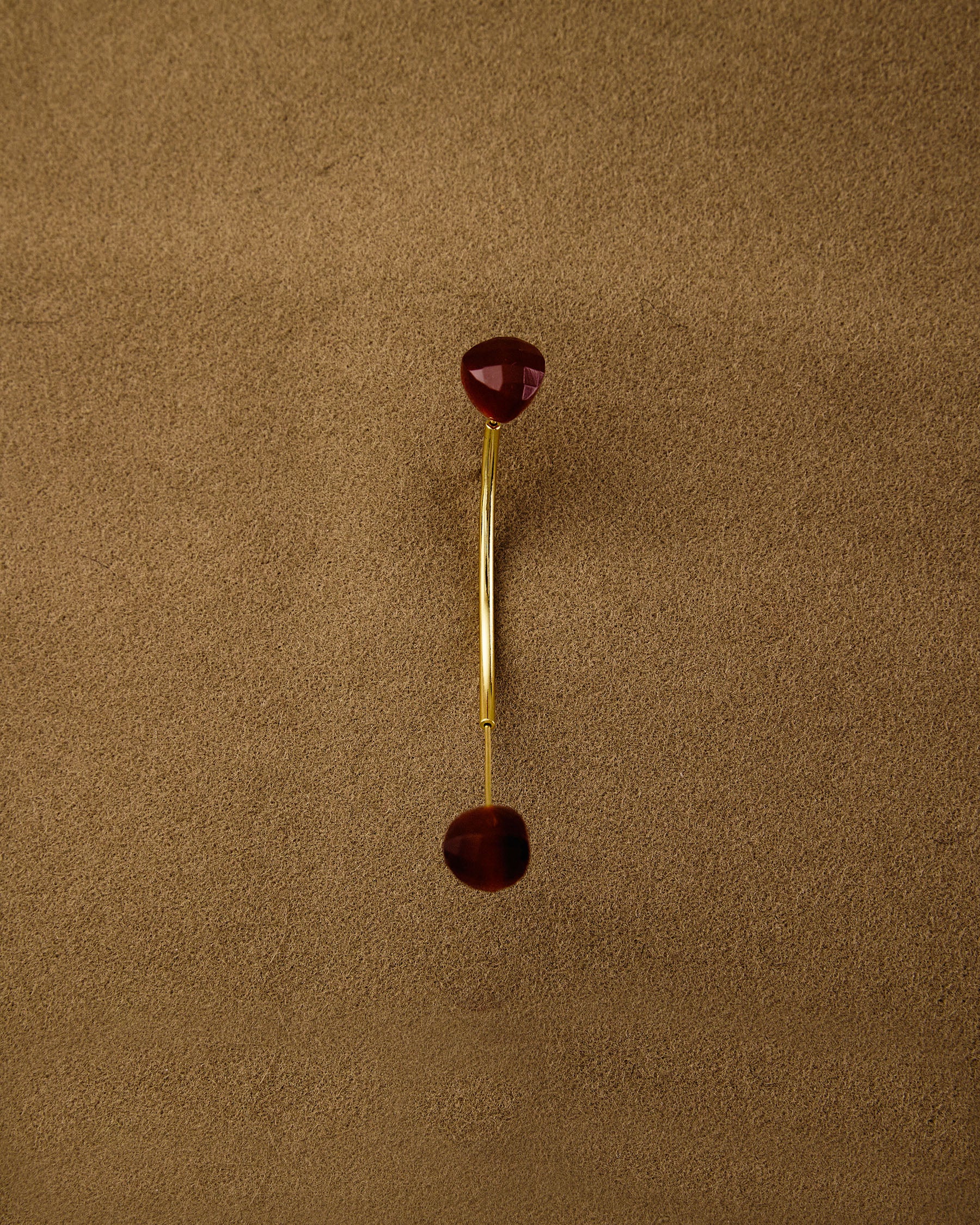 Antenna Earring — Carnelian
