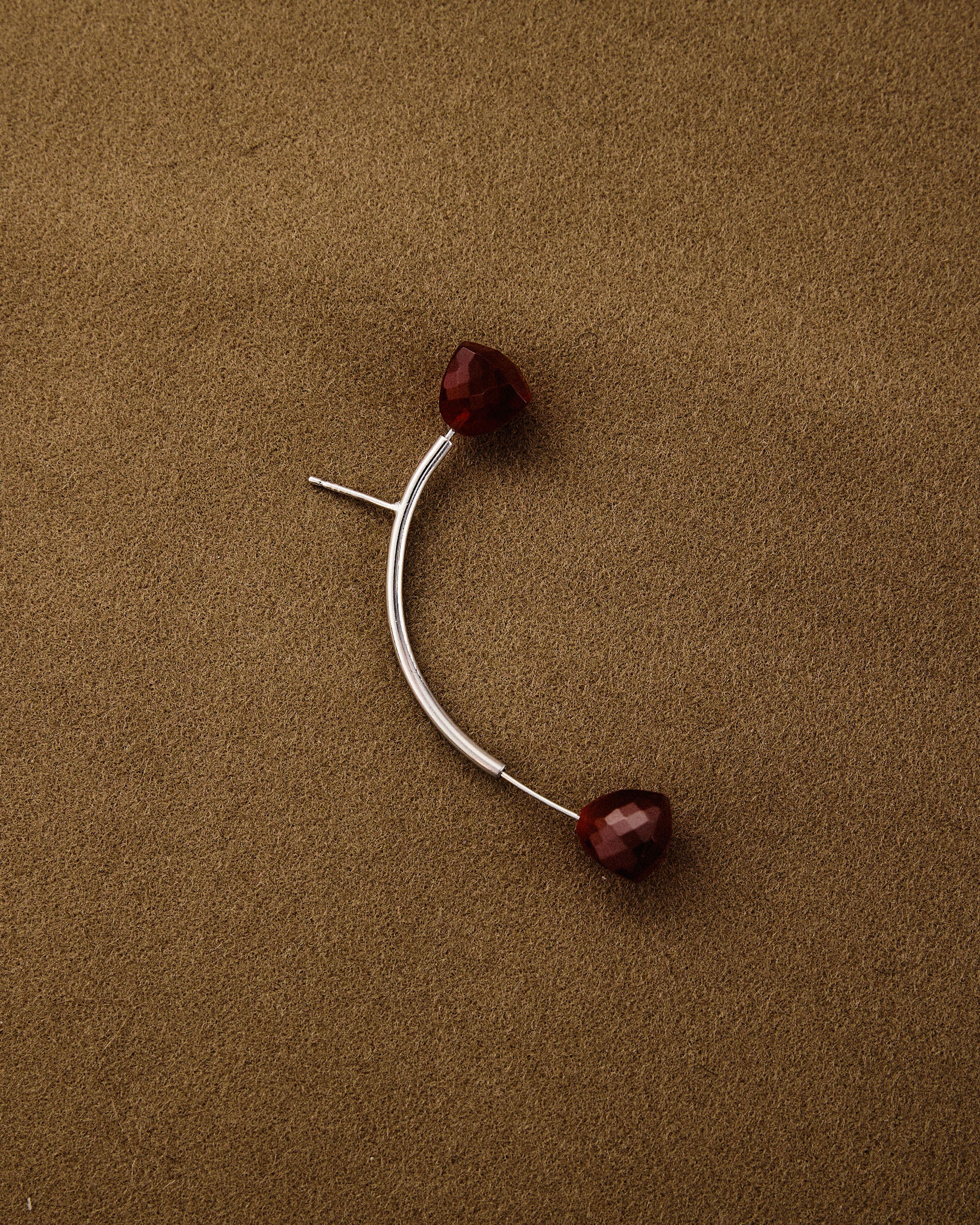 Antenna Earring — Carnelian