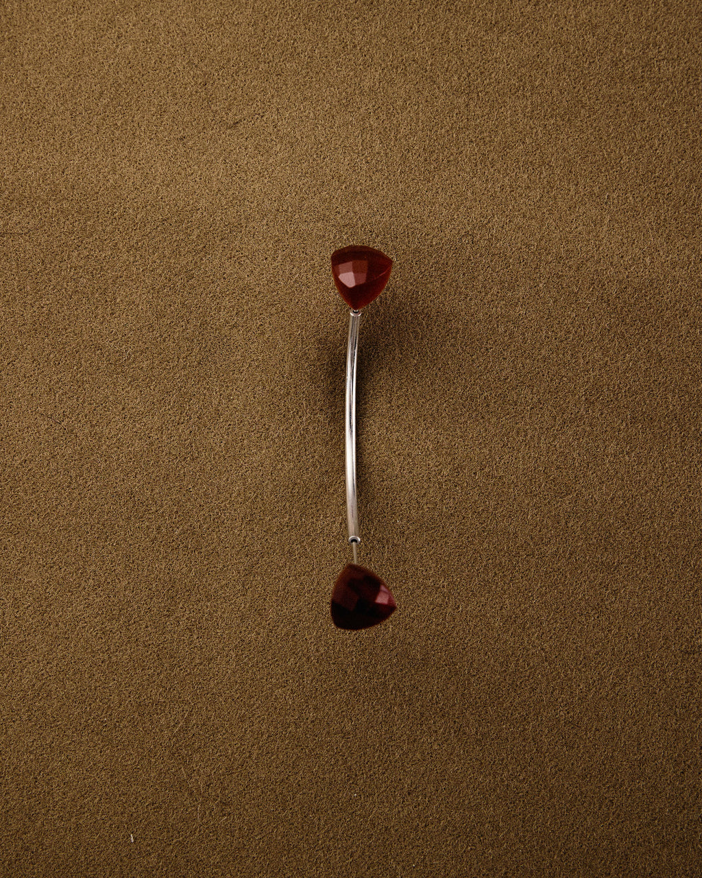 Antenna Earring — Carnelian