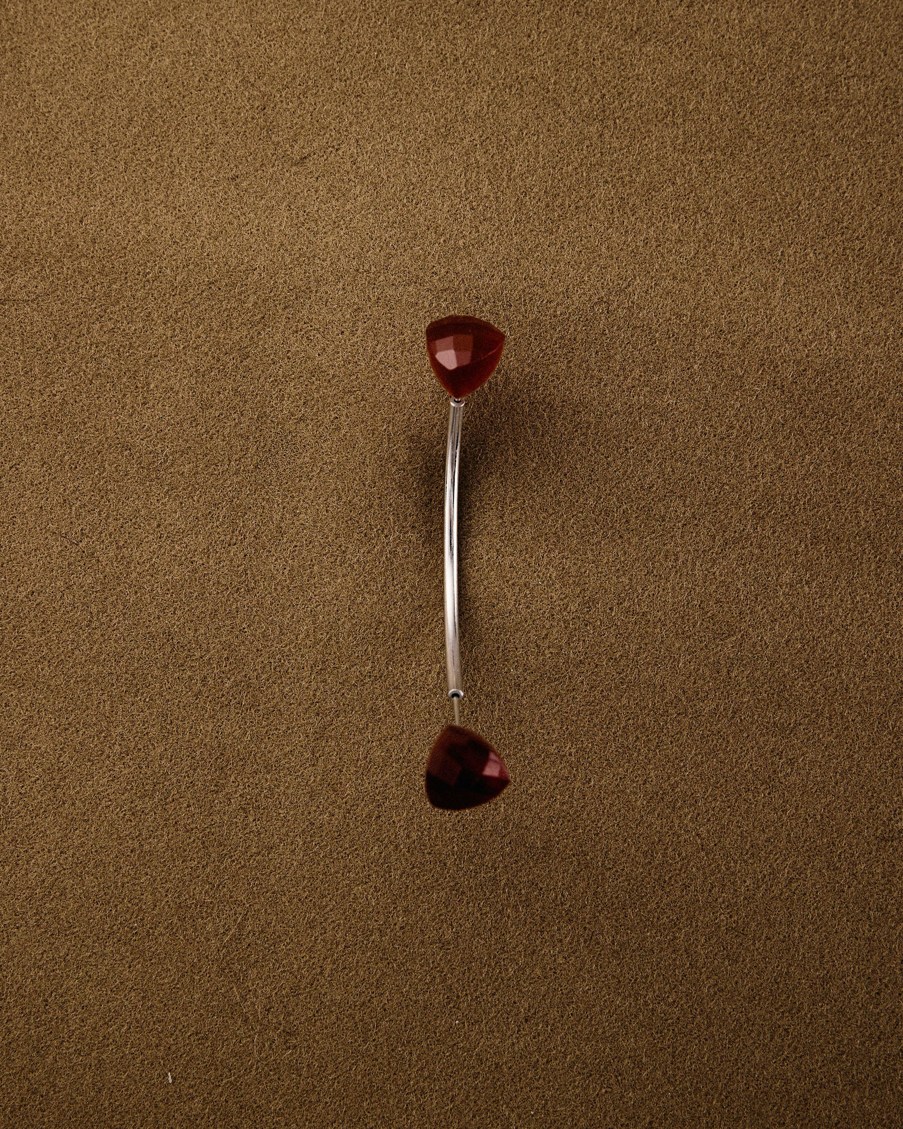 Antenna Earring — Carnelian