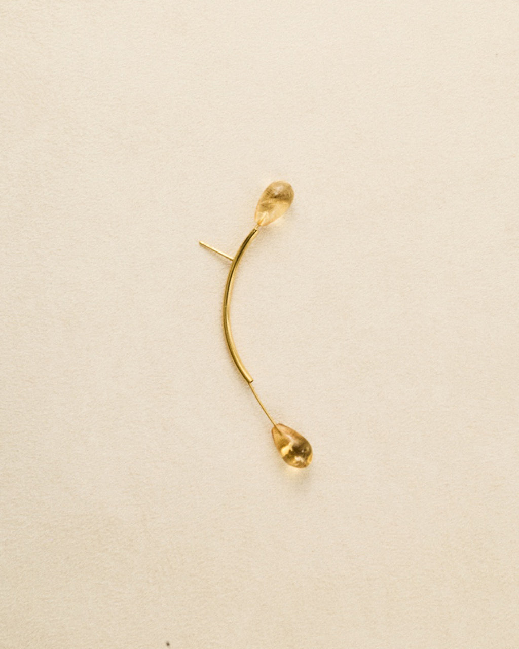 Antenna Earring — Citrine