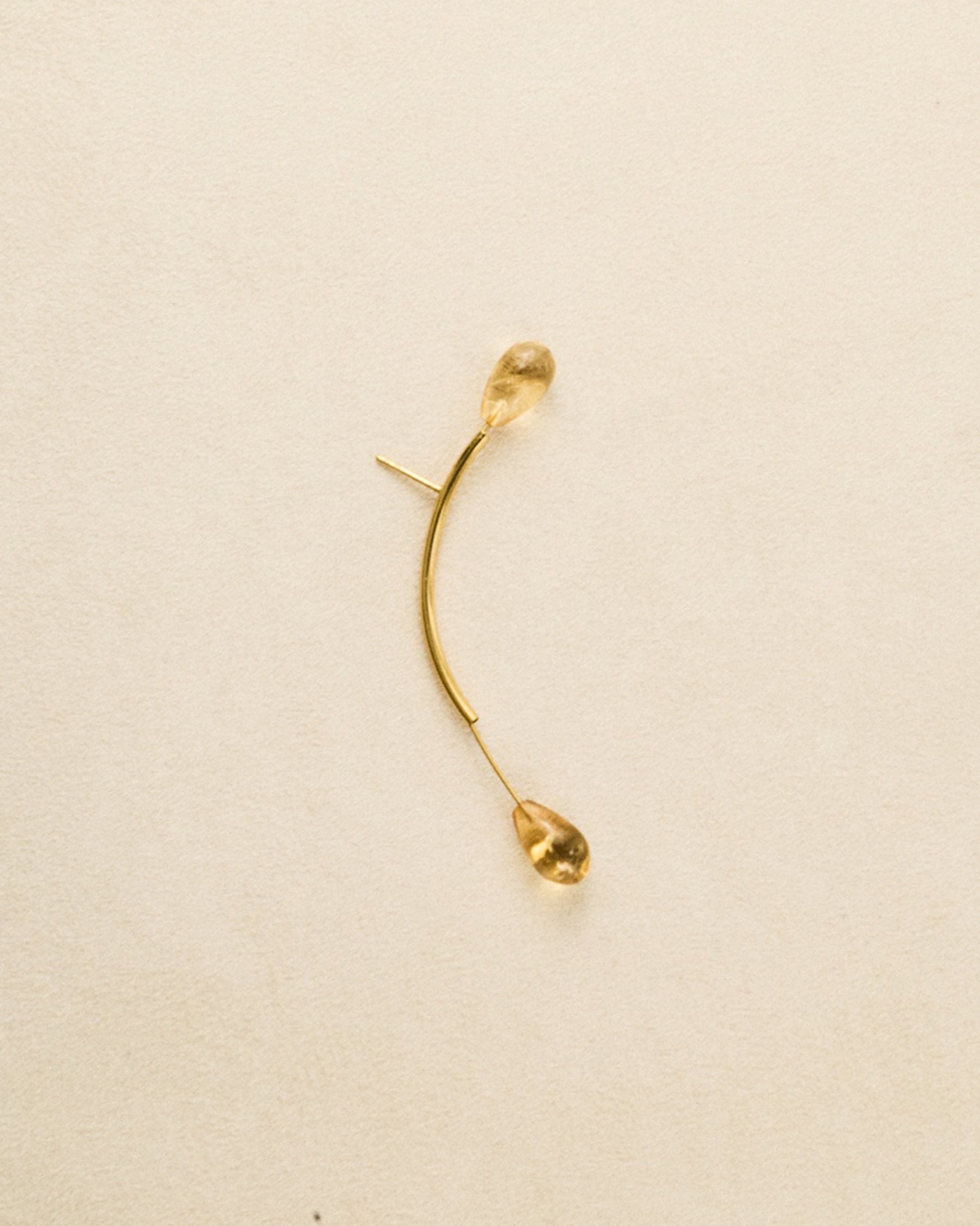Antenna Earring — Citrine