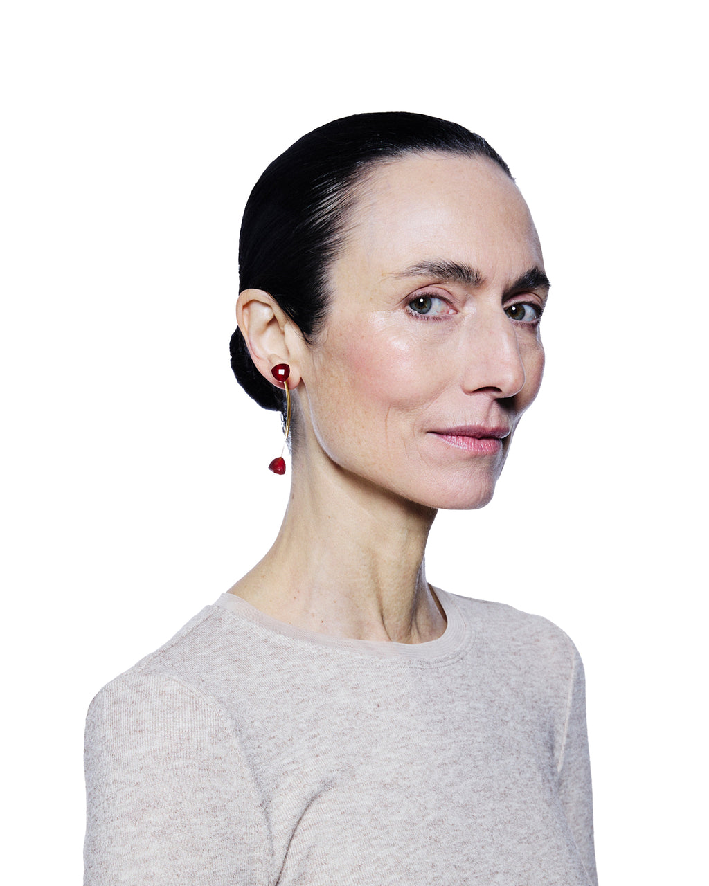 Antenna Earring — Carnelian