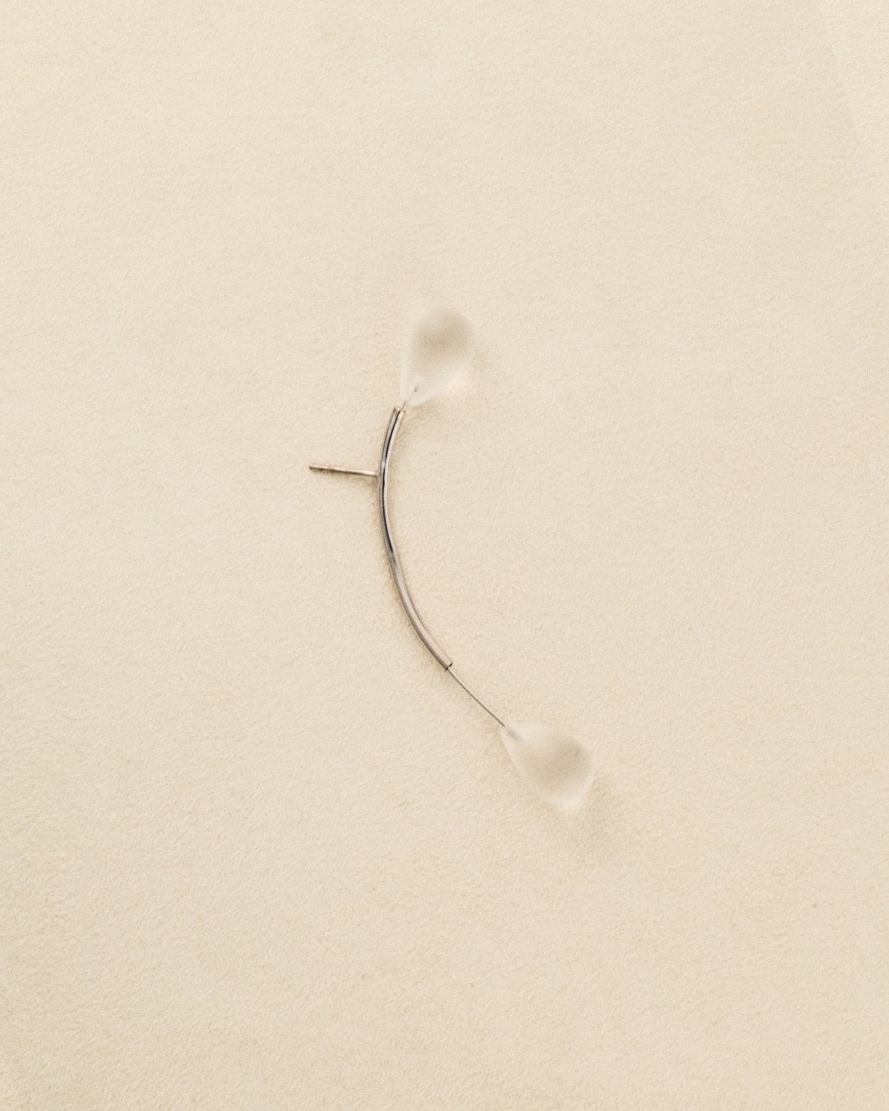 Antenna Earring — Matte Mountain Crystal