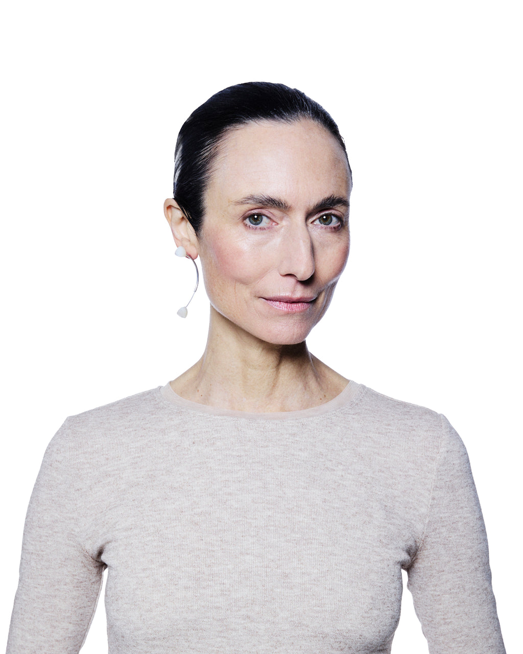 Antenna Earring — White Pearl