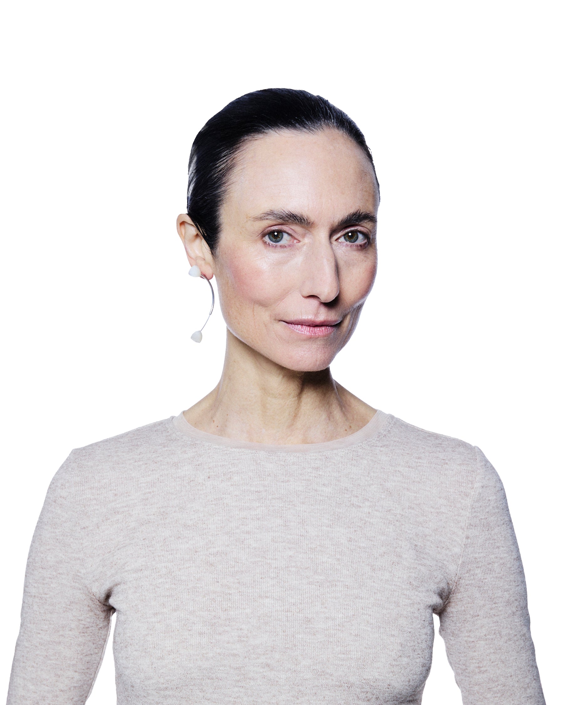 Antenna Earring — White Pearl