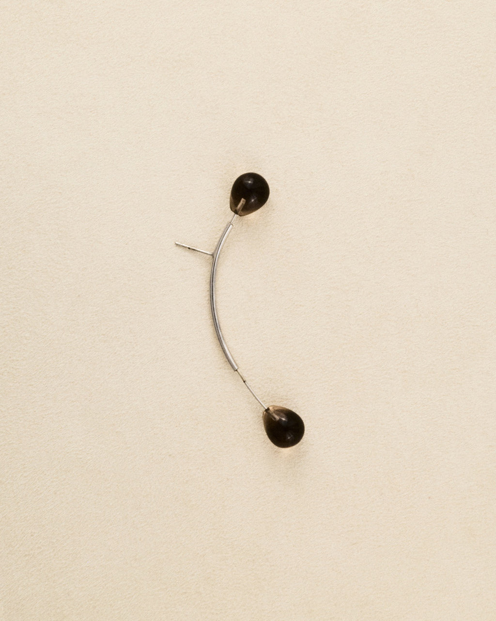 Antenna Earring — Smoked Quartz