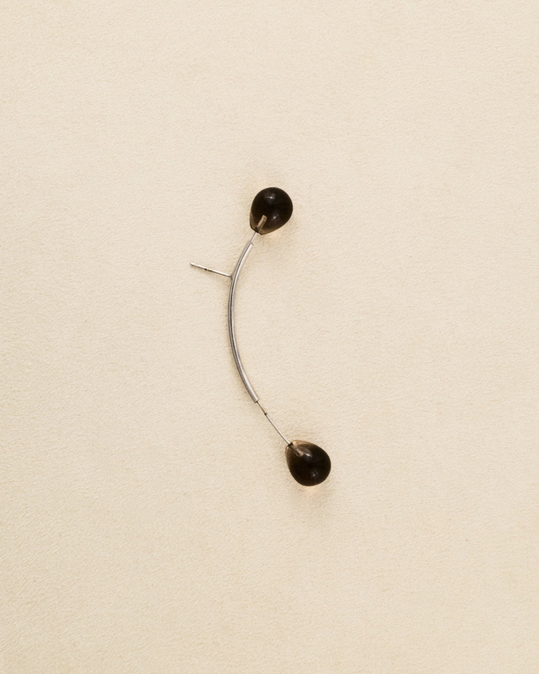 Antenna Earring — Smoked Quartz
