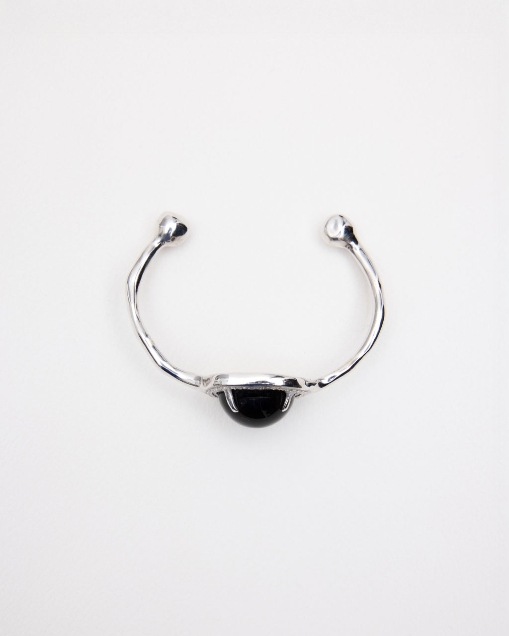 Cabochon Pavé Bangle — Smoky Quartz