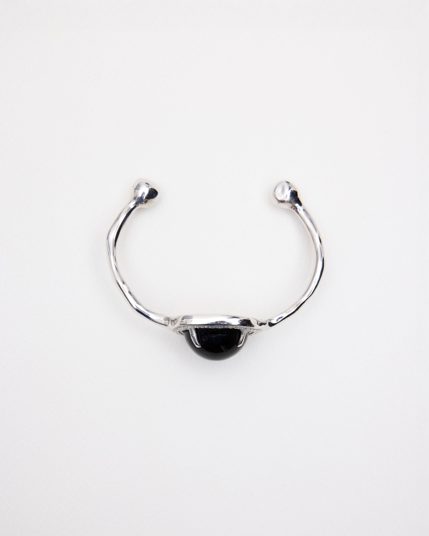 Cabochon Pavé Bangle — Smoky Quartz