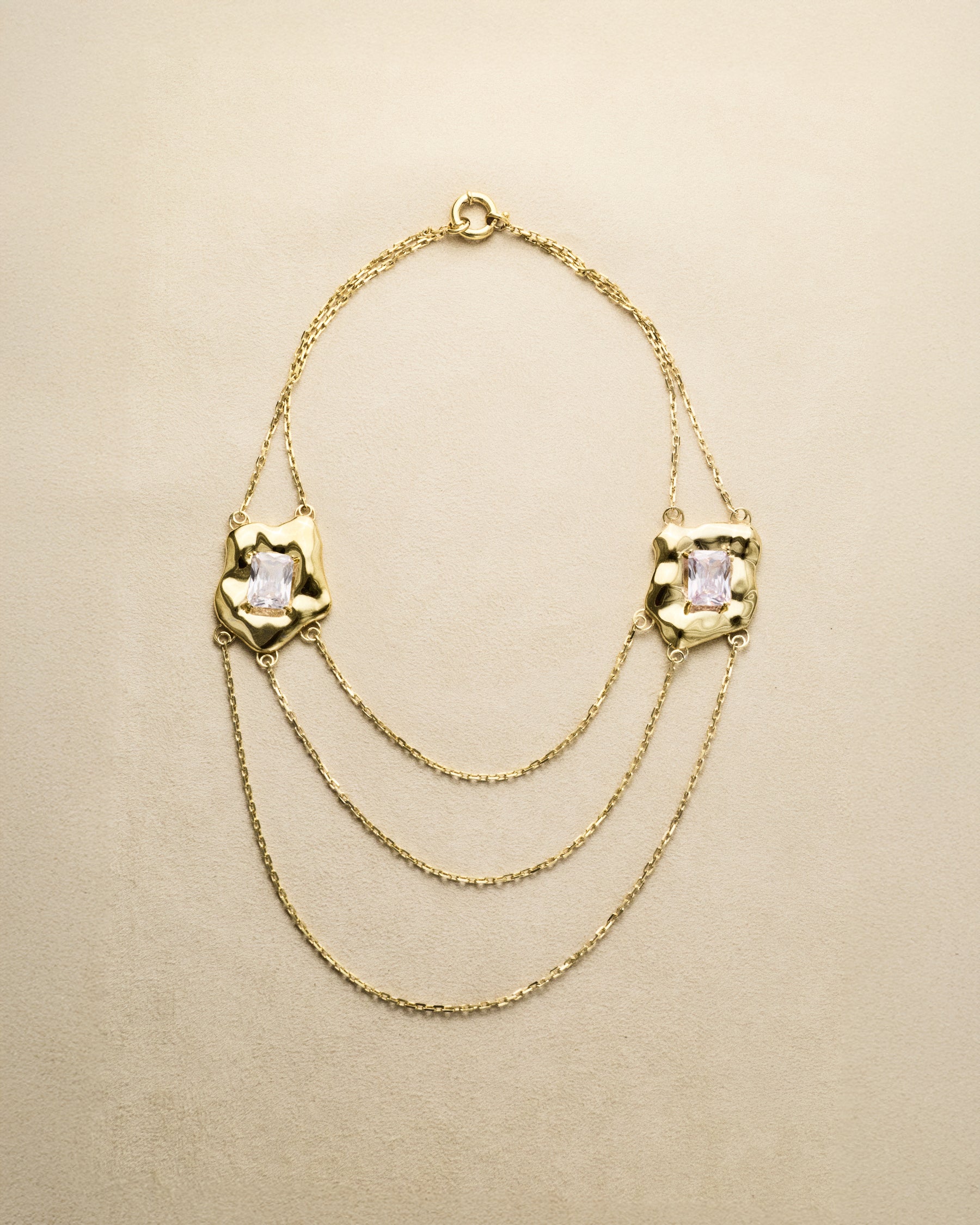 Double Pendant Necklace — Gold Vermeil