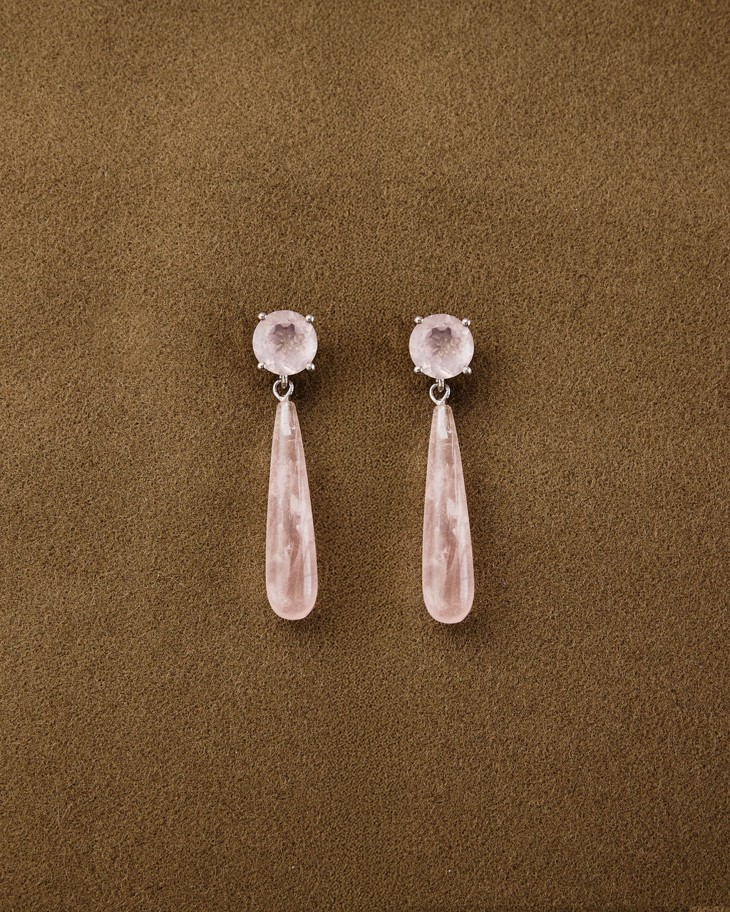 Ear Drop Lux — Rose Quartz