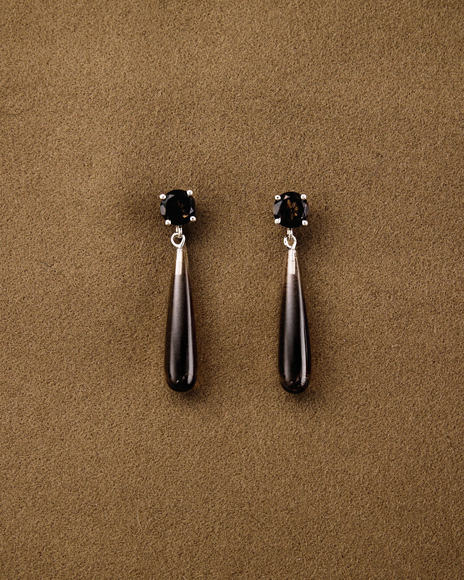 Ear Drop Lux — Smokey Quartz