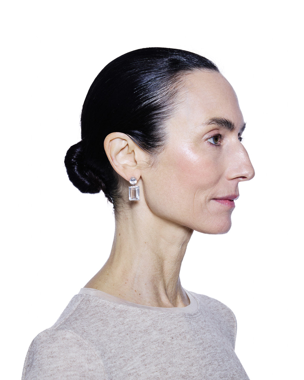 Emerald Drop Earrings — Mountain Crystal