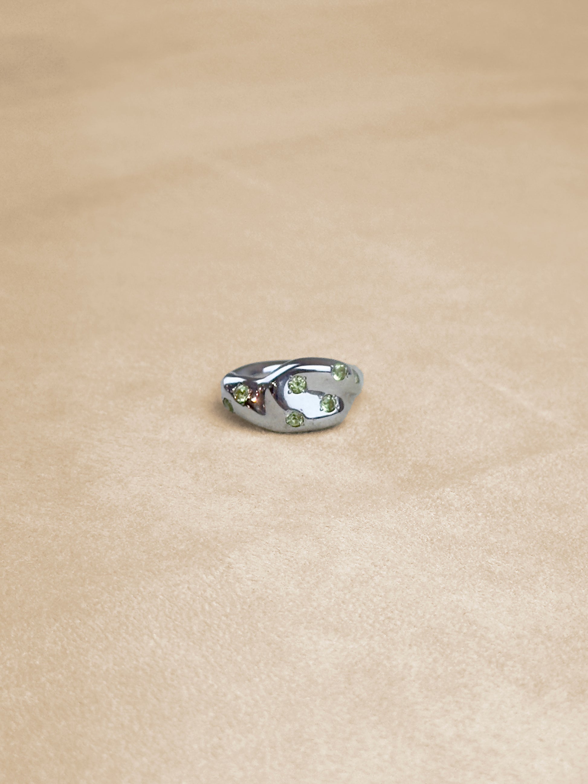 Jellybean – Prasiolite – Rhodium Plated
