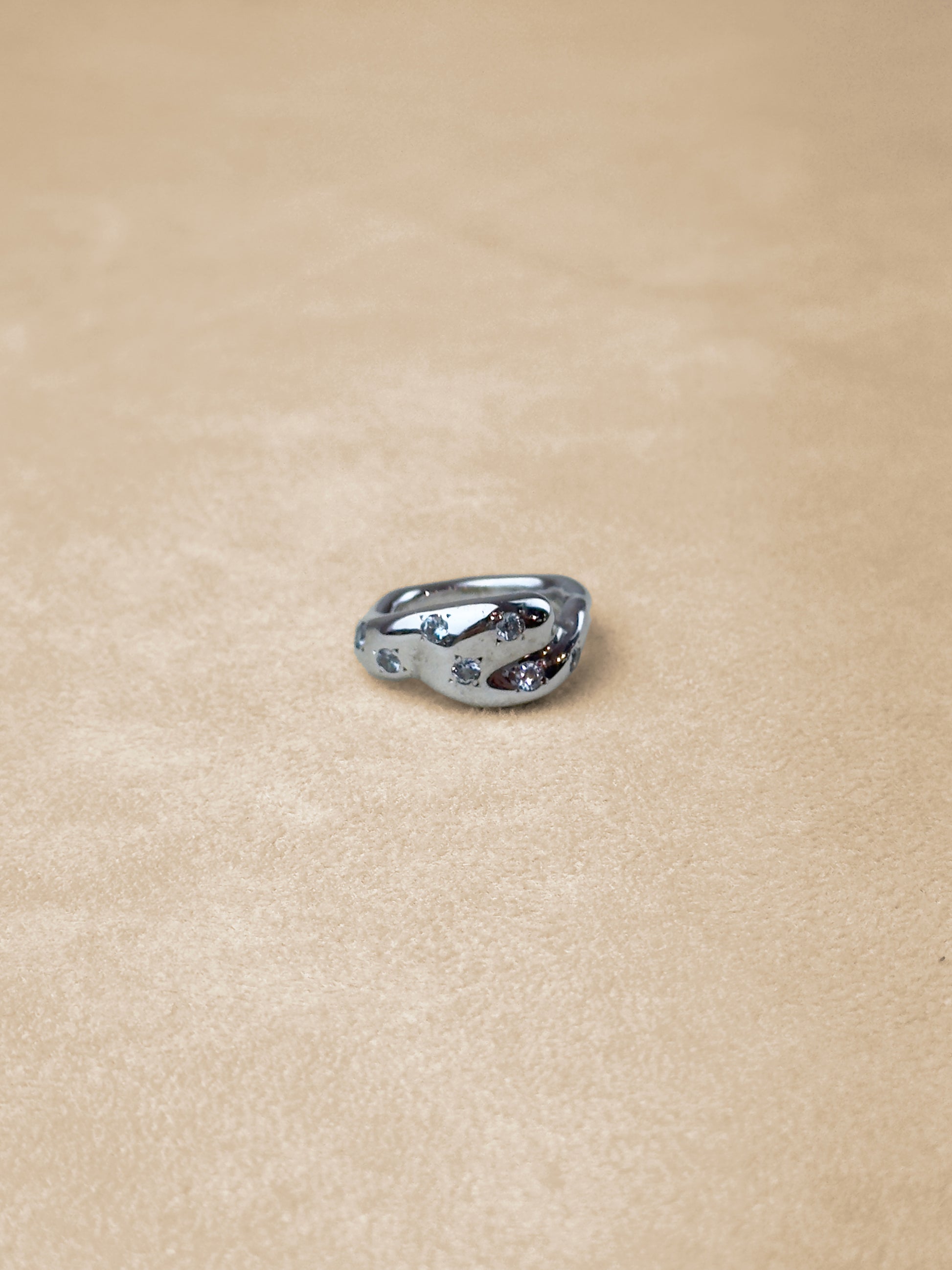 Jellybean – Sky Topaz – Rhodium Plated