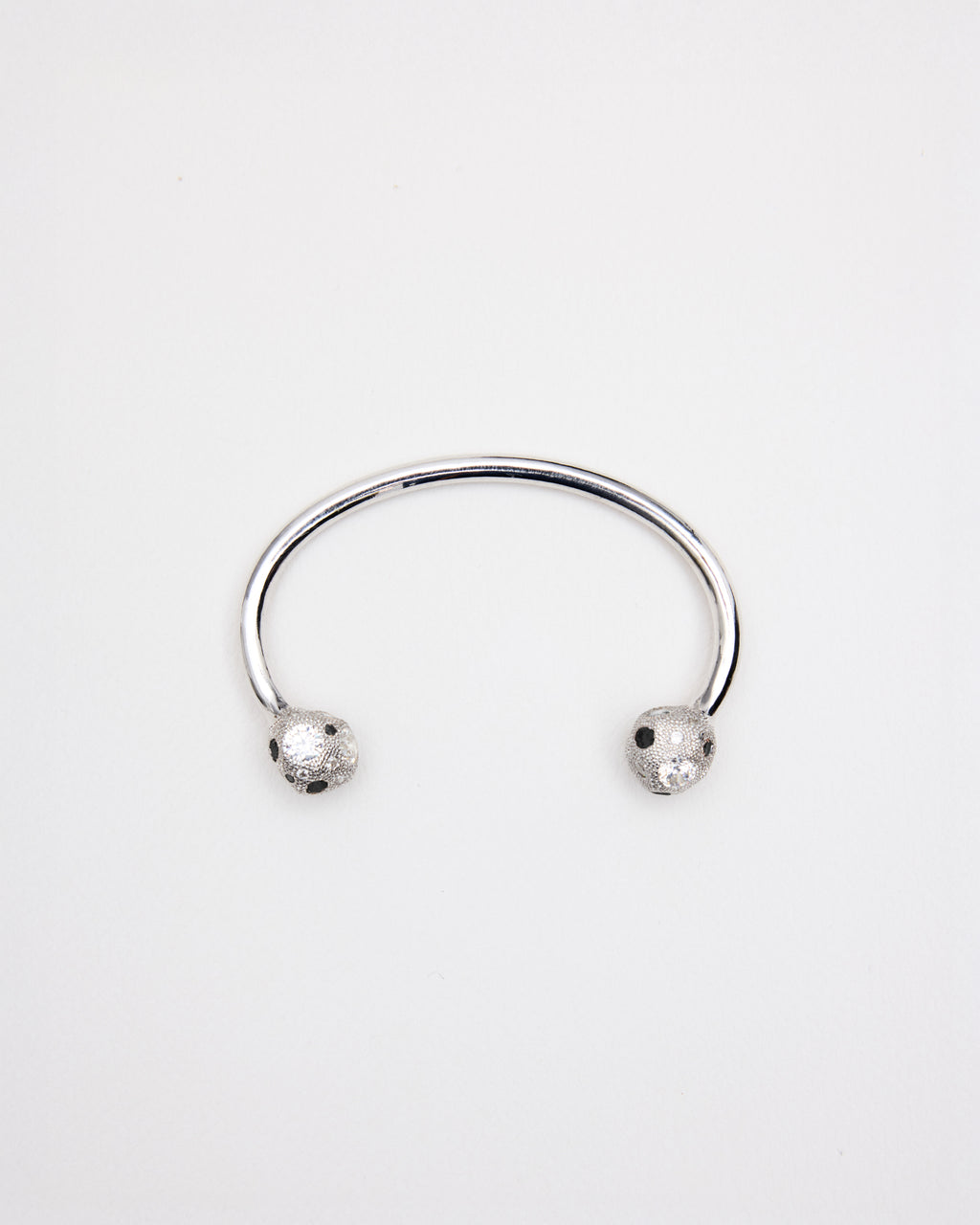 Milgrain Pavé Bangle — Caviar