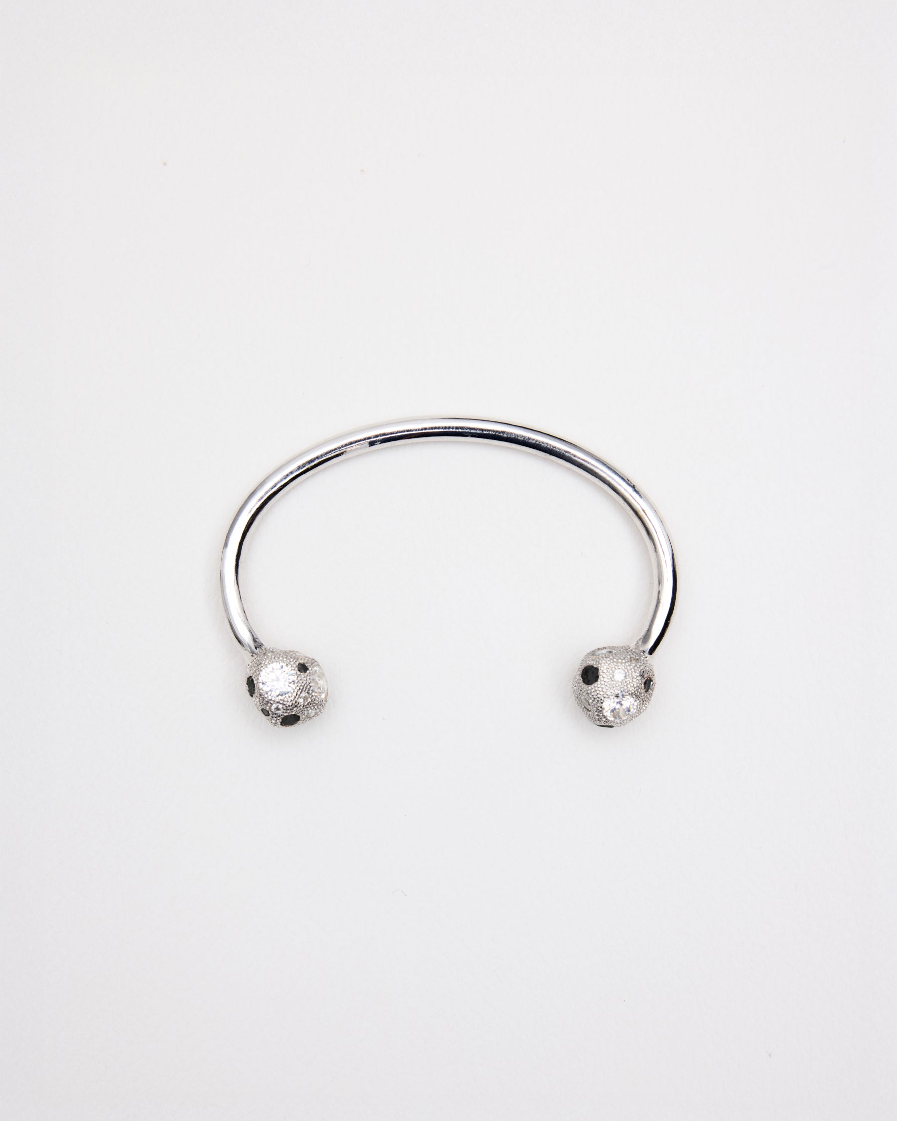 Milgrain Pavé Bangle — Caviar
