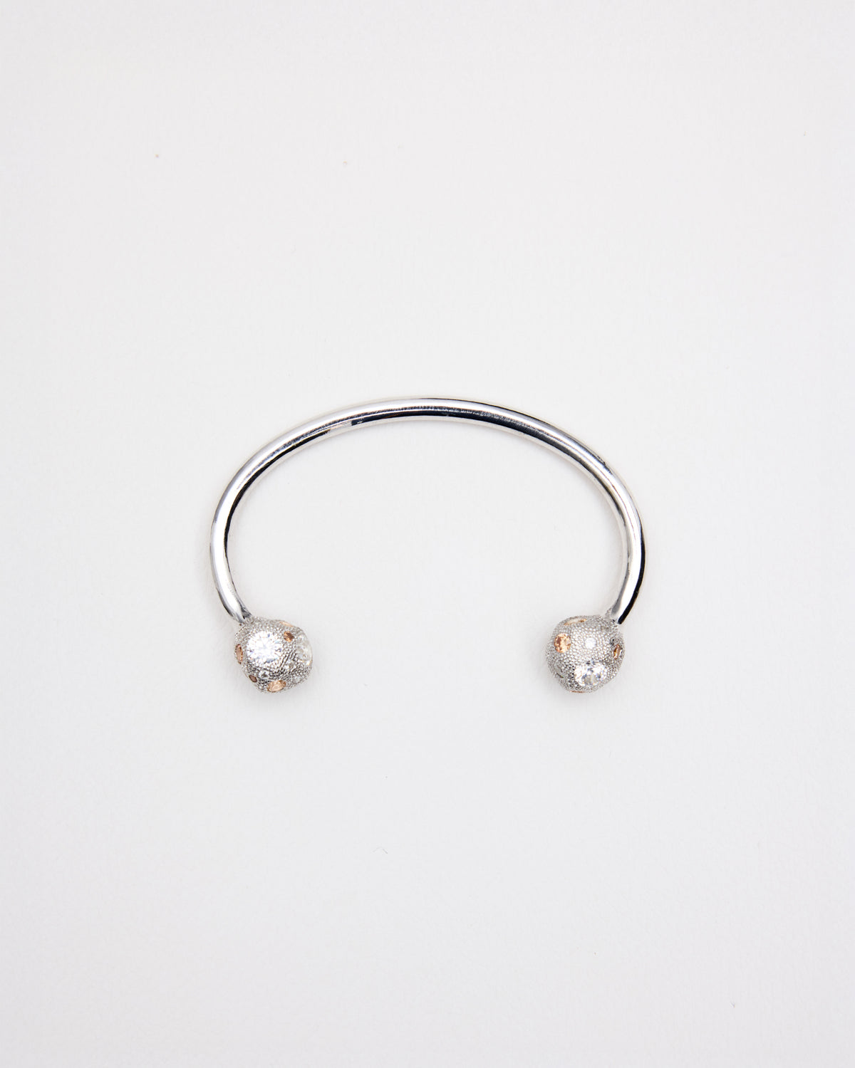 Milgrain Pavé Bangle — Champagne