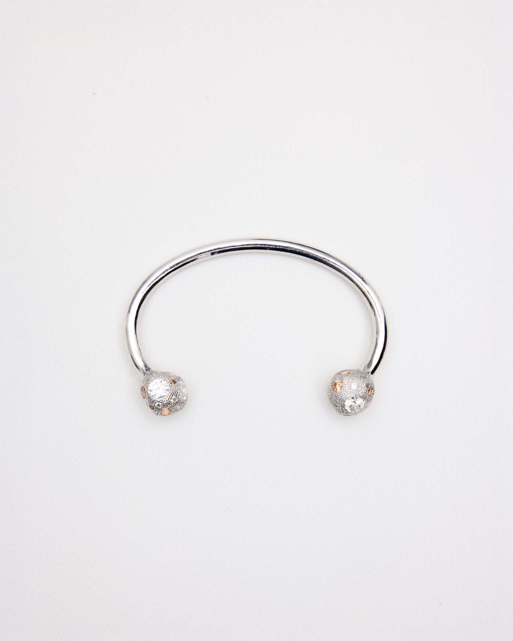 Milgrain Pavé Bangle — Champagne