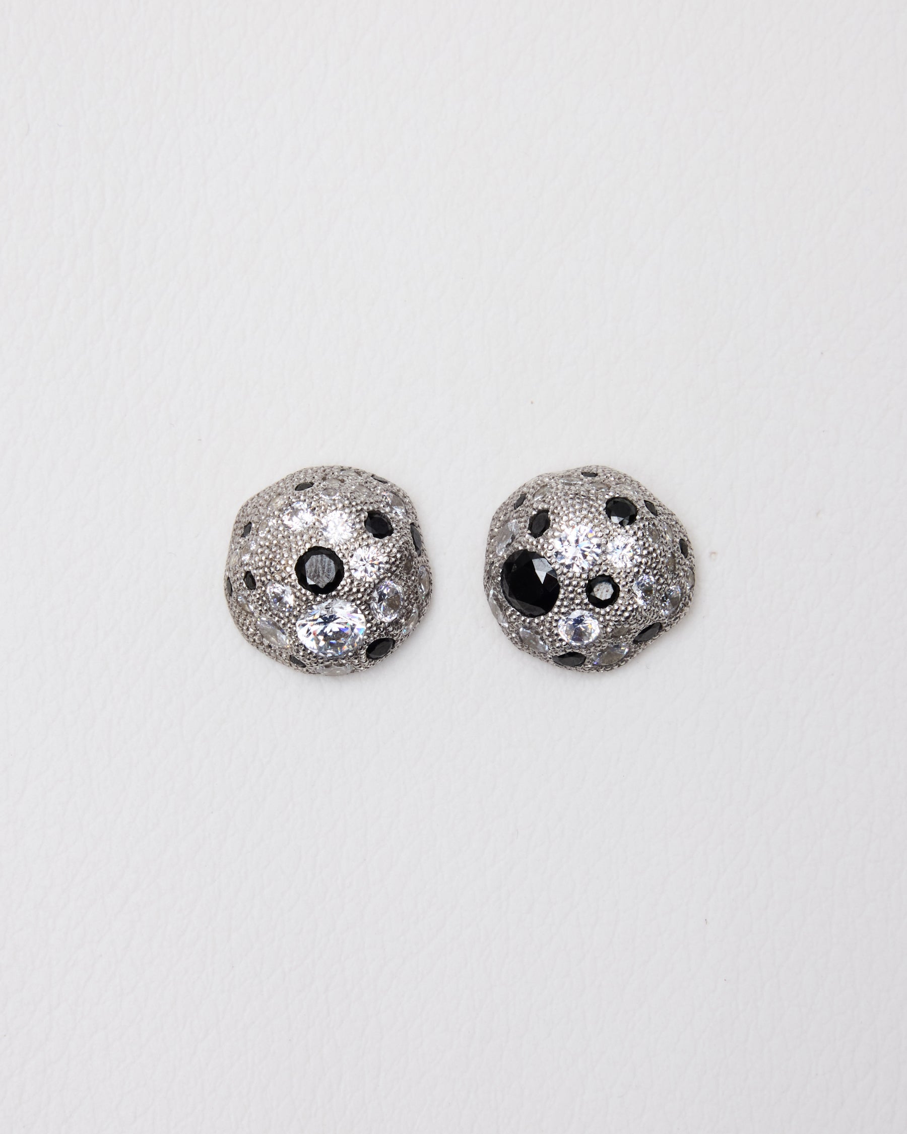 Milgrain Pavé Earrings — Caviar