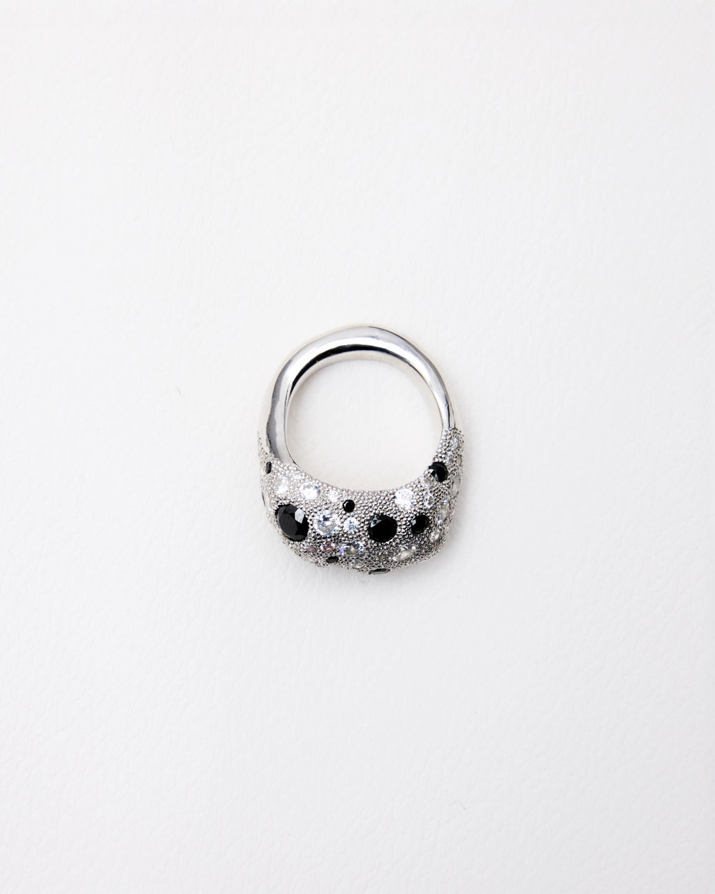 Milgrain Pavé Ring — Caviar