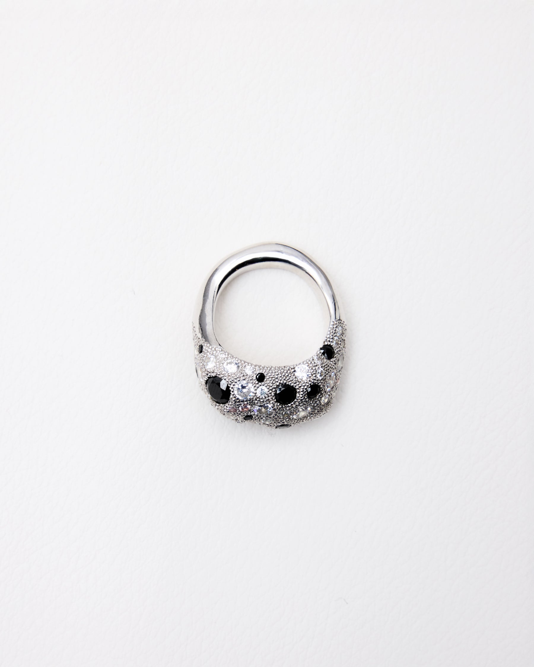 Milgrain Pavé Ring — Caviar