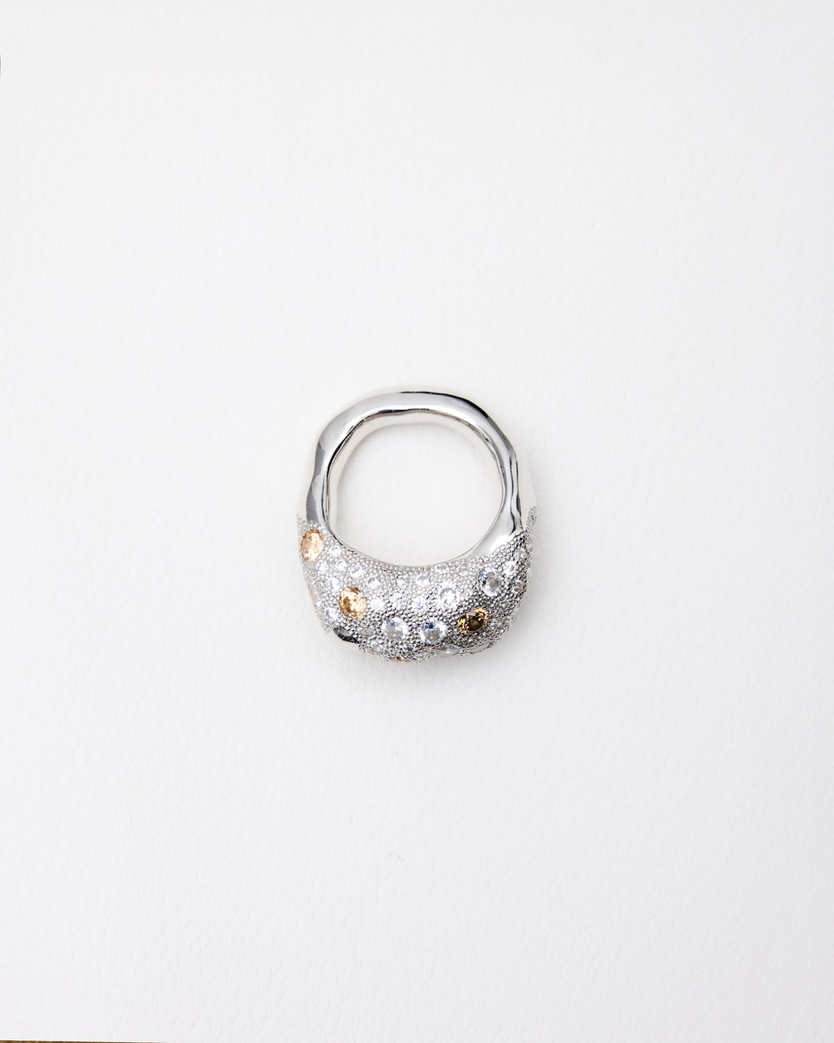 Milgrain Pavé Ring — Champagne
