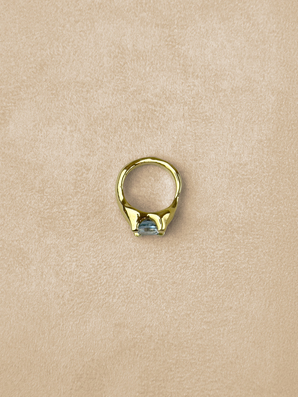 Odd Ring #1 – Sky Topaz – 18K Gold Plated