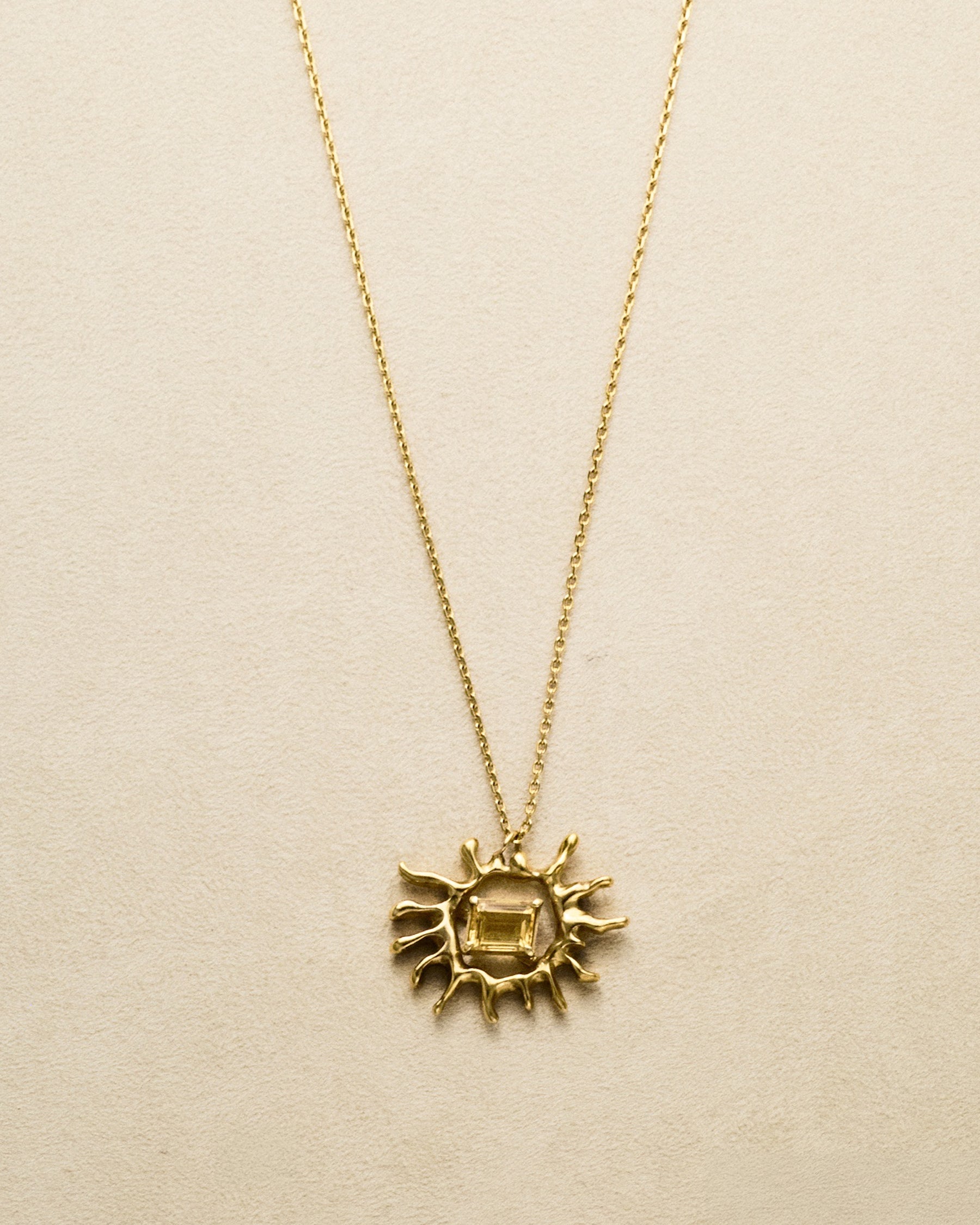 Sun Necklace — Citrine