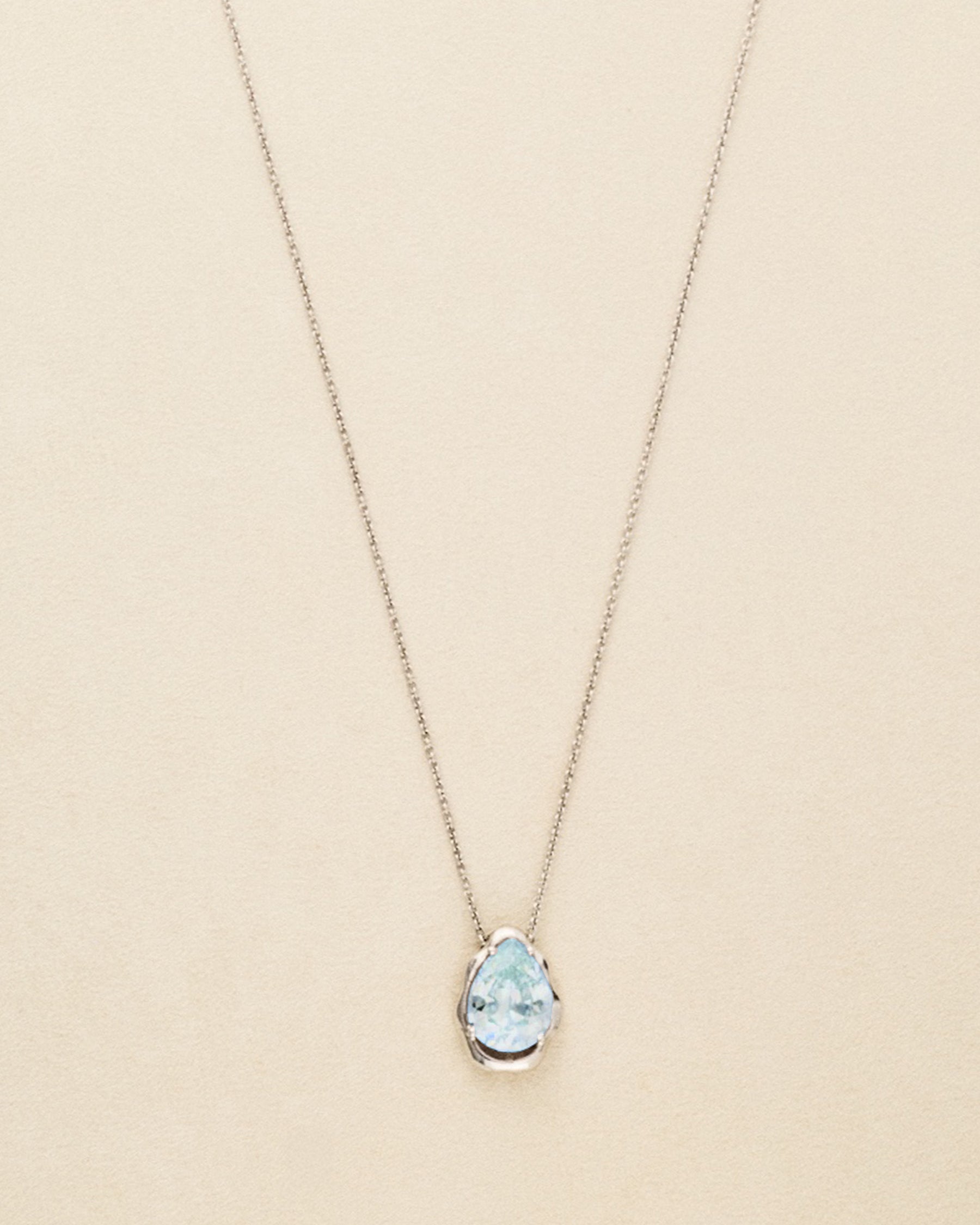 Teardrop Necklace — Sky Topaz