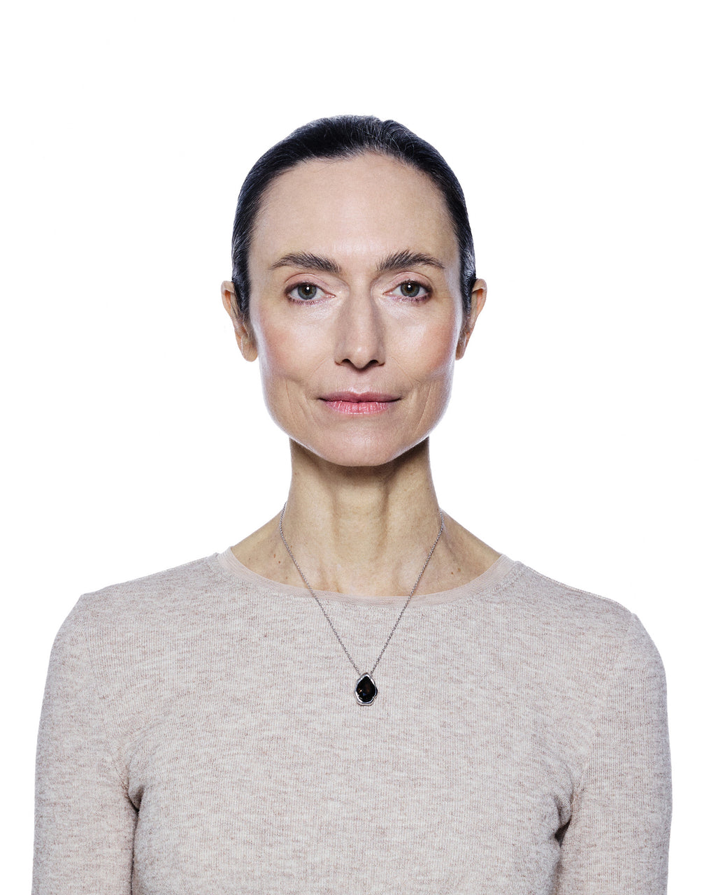 Teardrop Necklace — Smokey Quartz