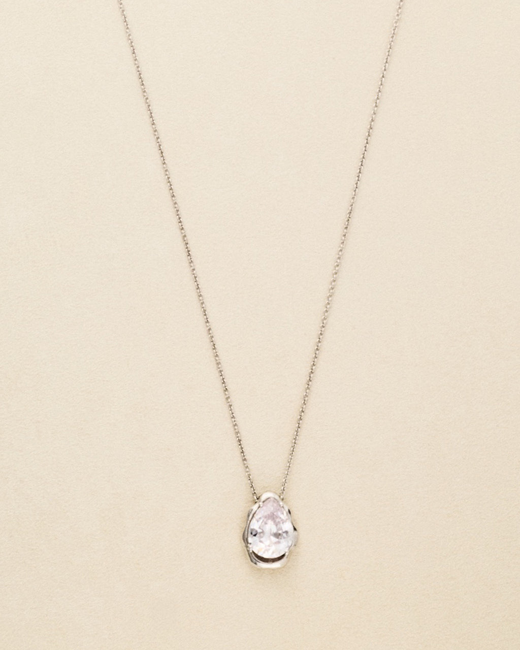 Teardrop Necklace — Silver