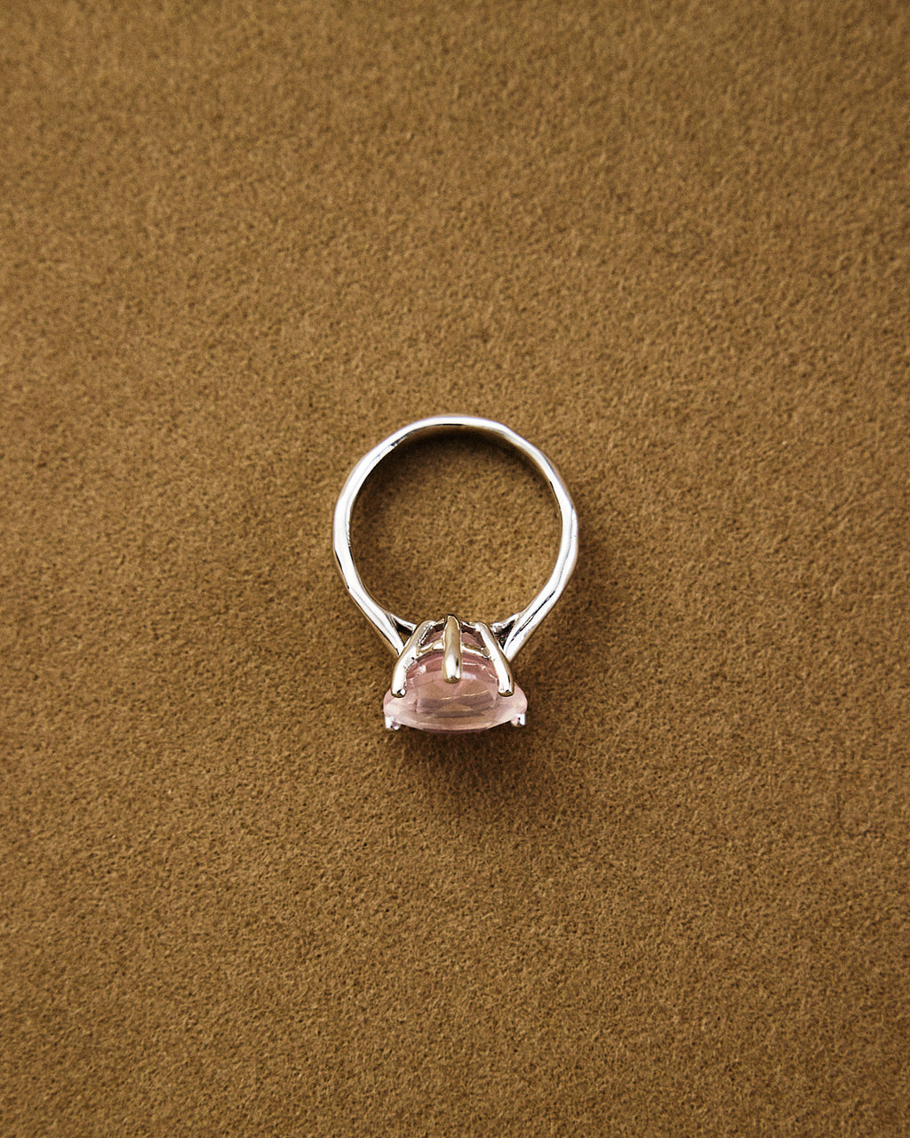 Teardrop Ring — Rose Quartz