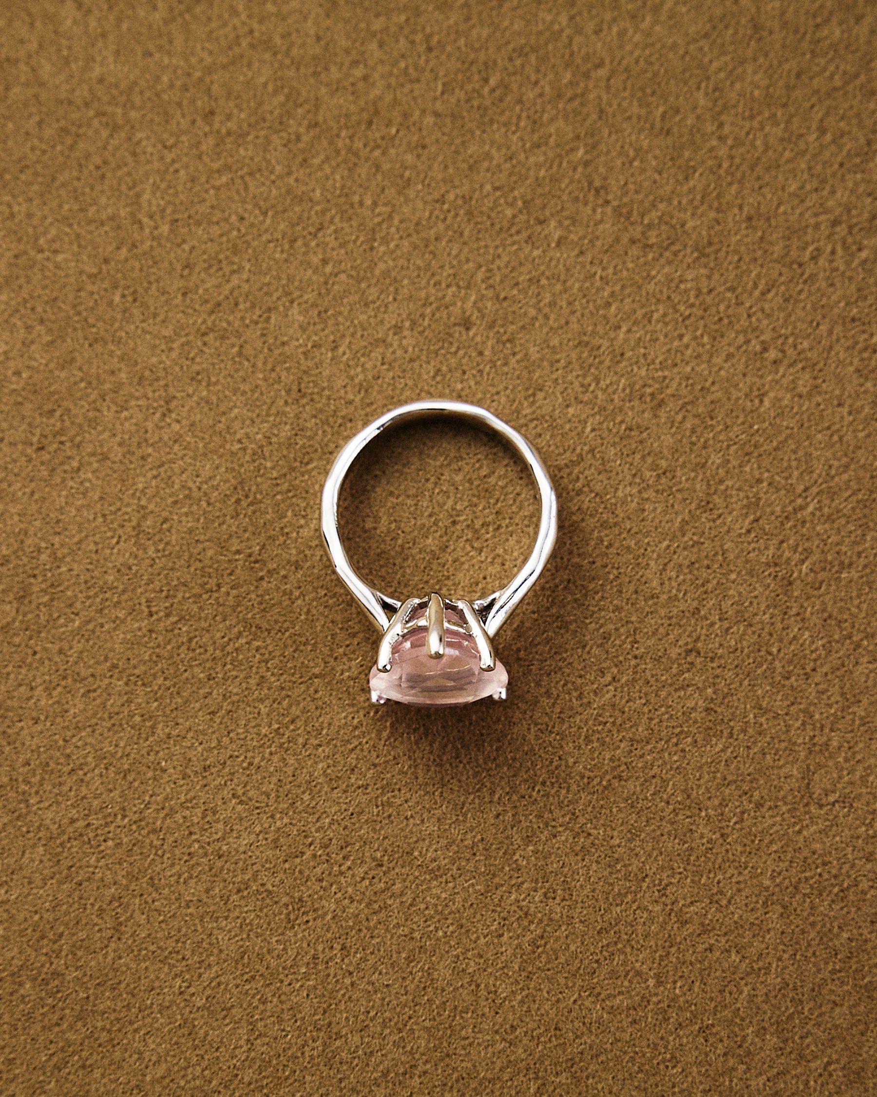 Teardrop Ring — Rose Quartz